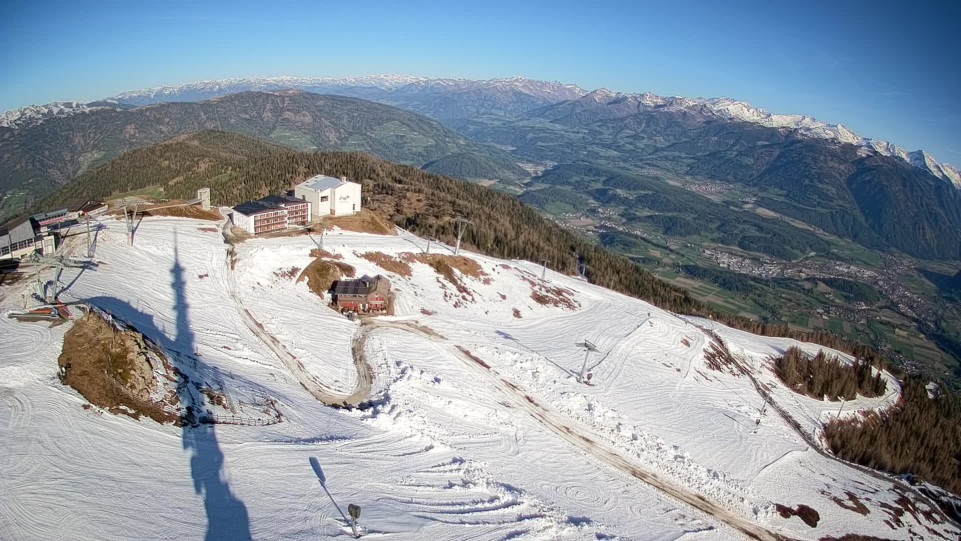 Kronplatz peak Ski resort | view to Bruneck