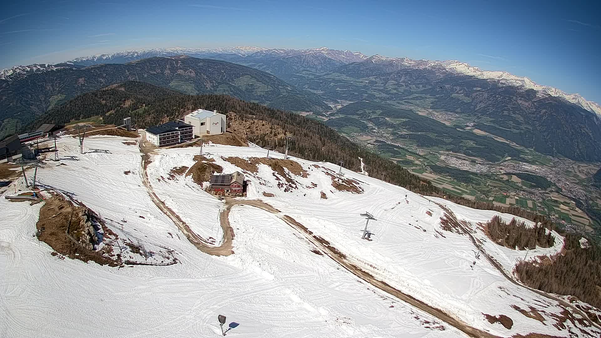 Skigebiet Kronplatz Gipfel | Blick auf Bruneck