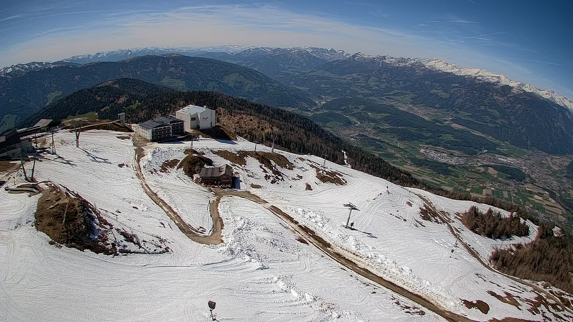 Station de ski Kronplatz sommet | vue sur Brunico