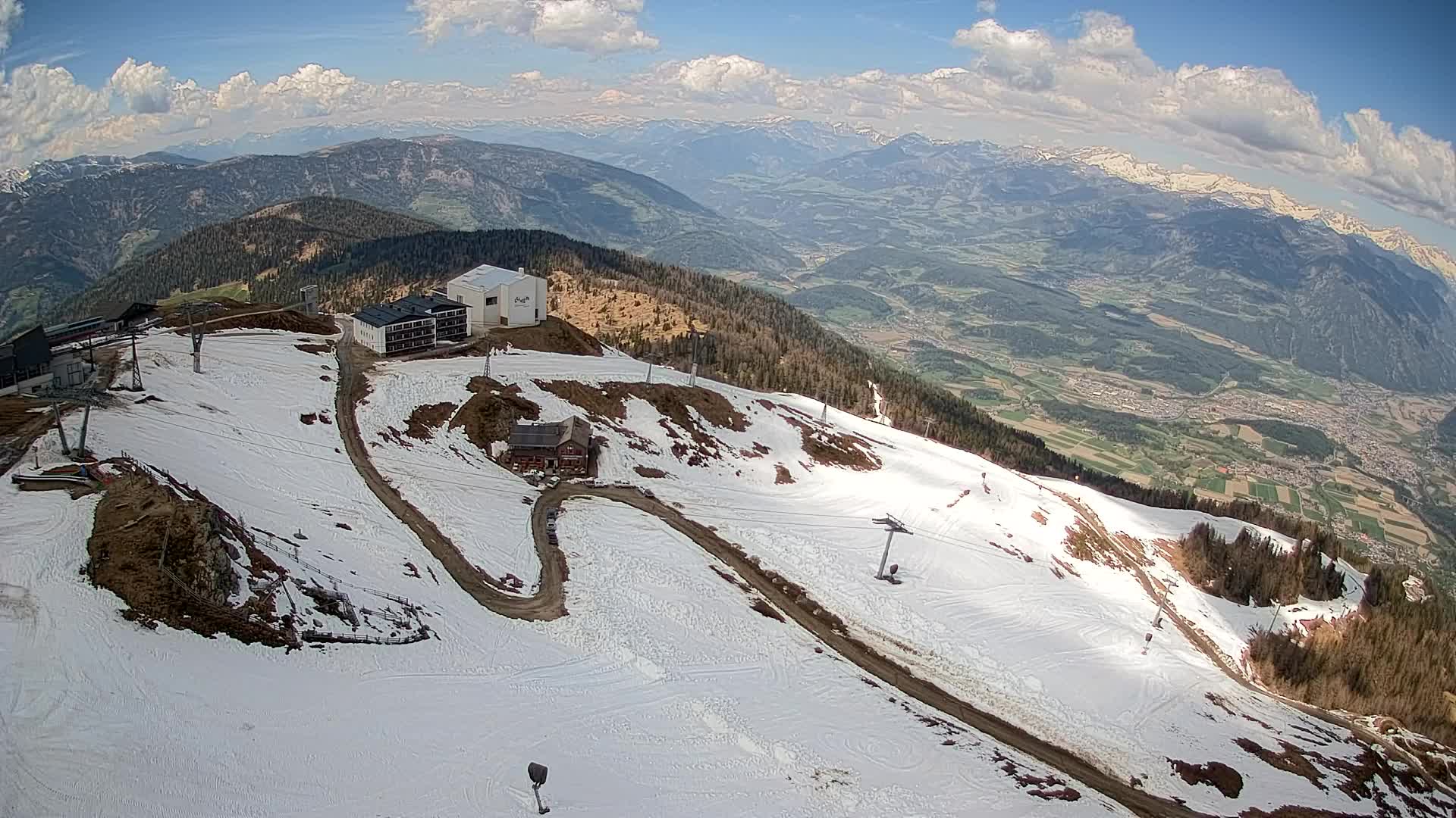 Skigebiet Kronplatz Gipfel | Blick auf Bruneck