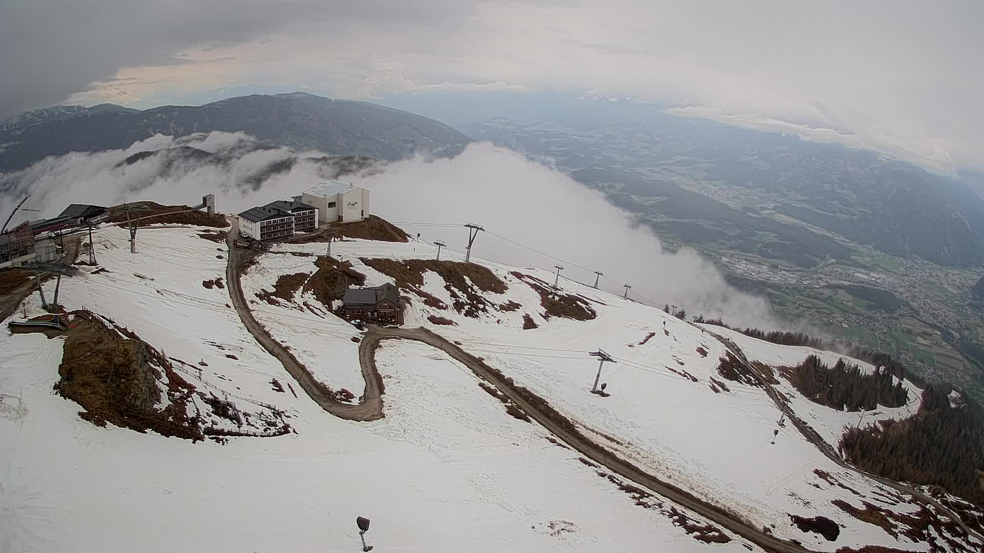 Kronplatz peak Ski resort | view to Bruneck