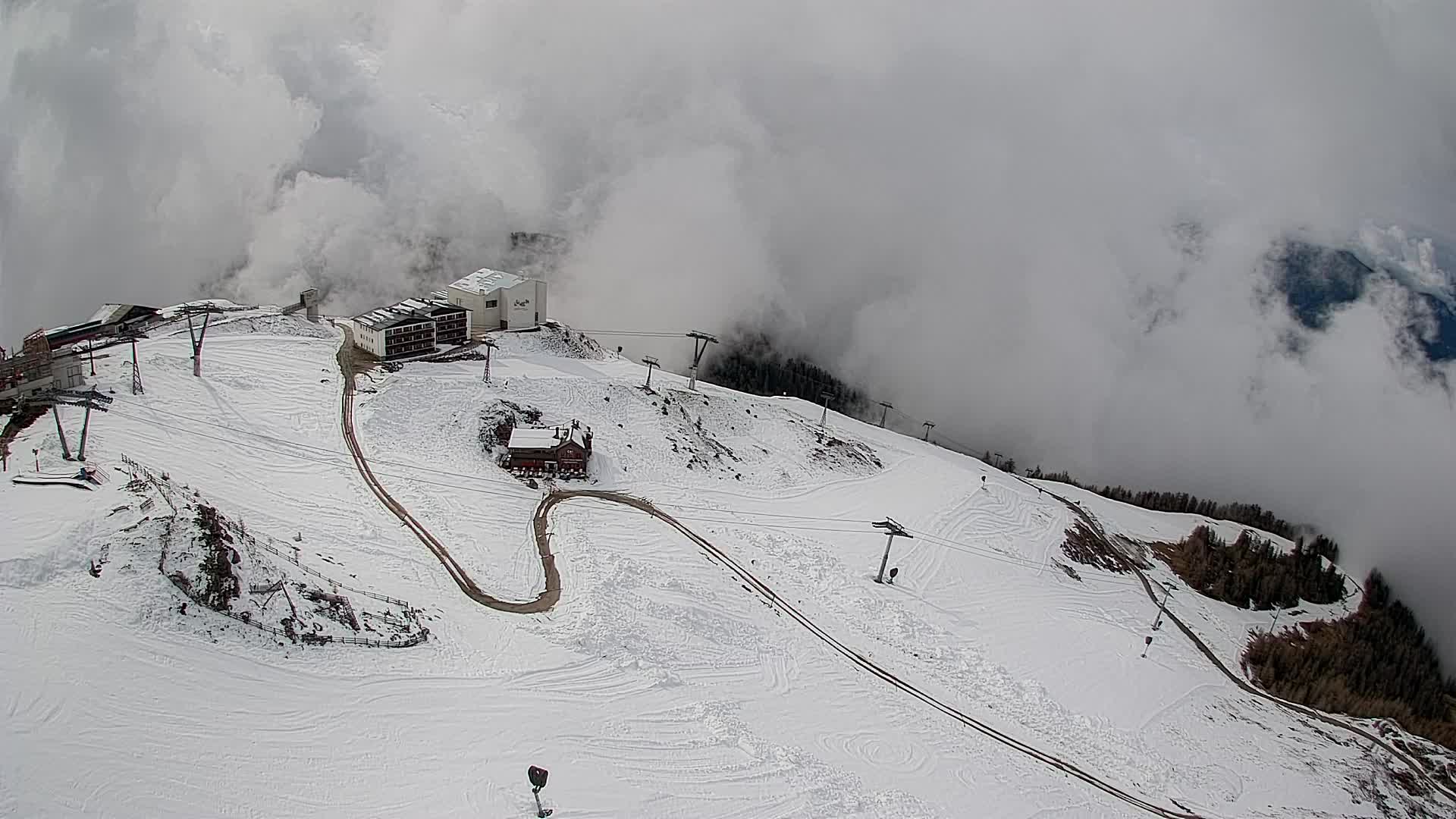 Kronplatz peak Ski resort | view to Bruneck