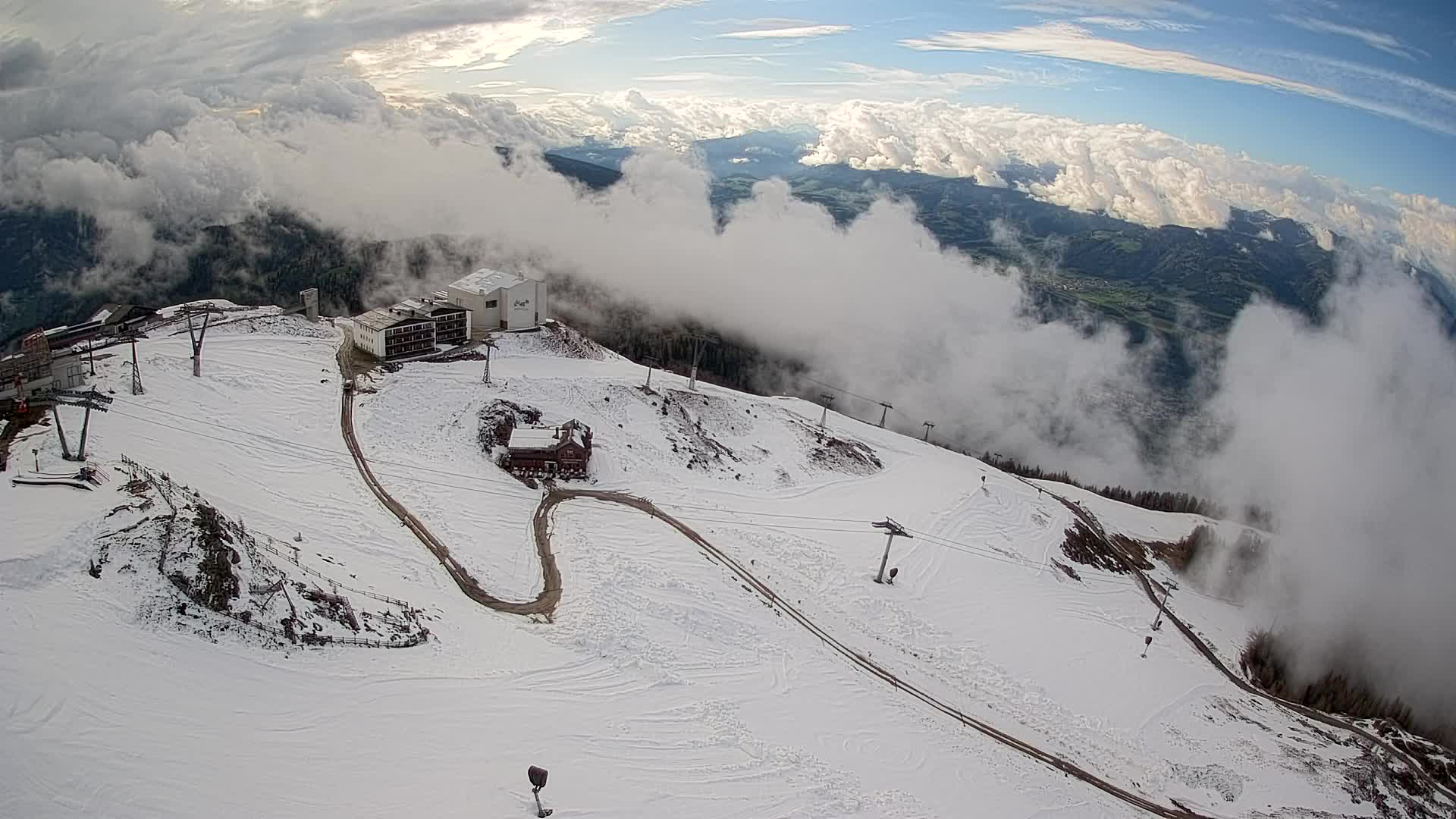 Kronplatz peak Ski resort | view to Bruneck