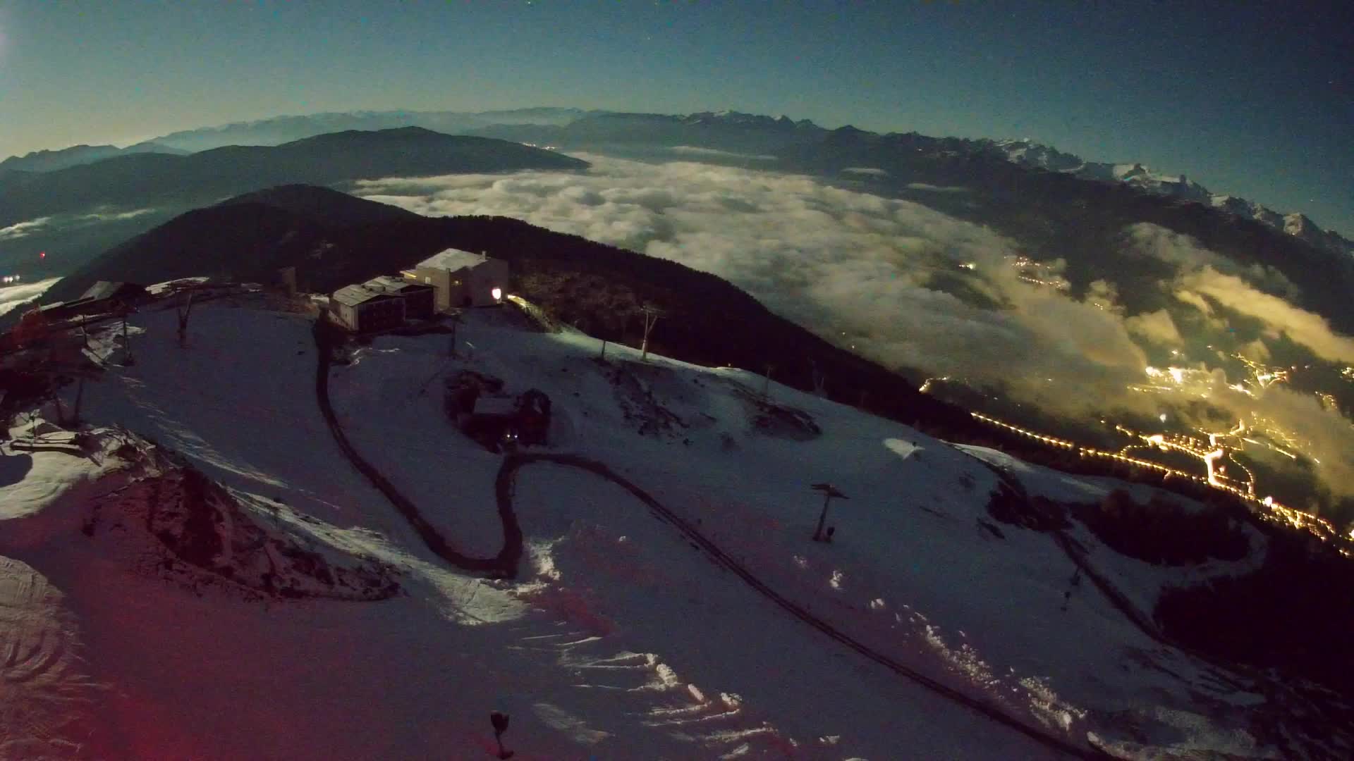 Station de ski Kronplatz sommet | vue sur Brunico