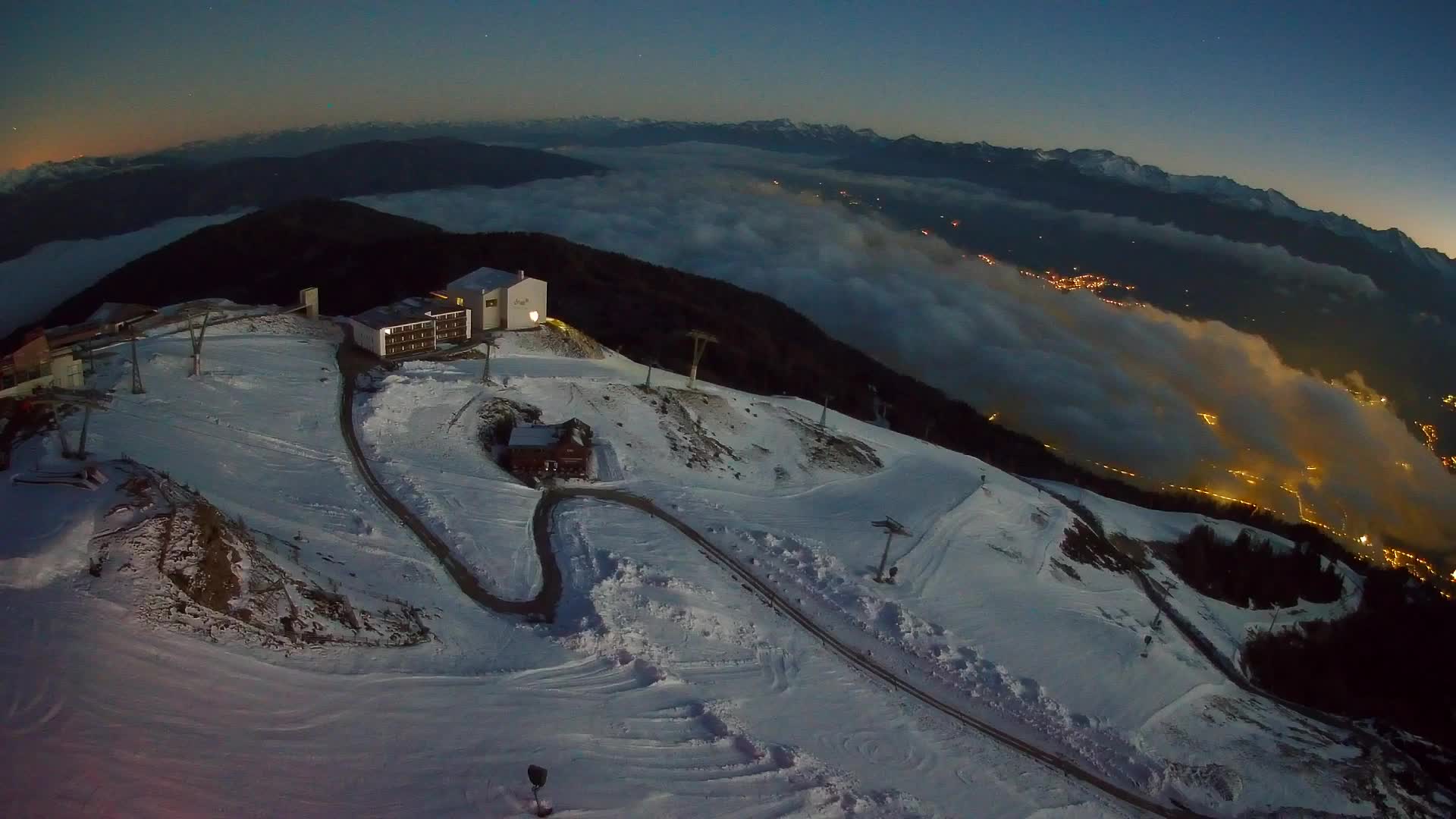 Kronplatz peak Ski resort | view to Bruneck