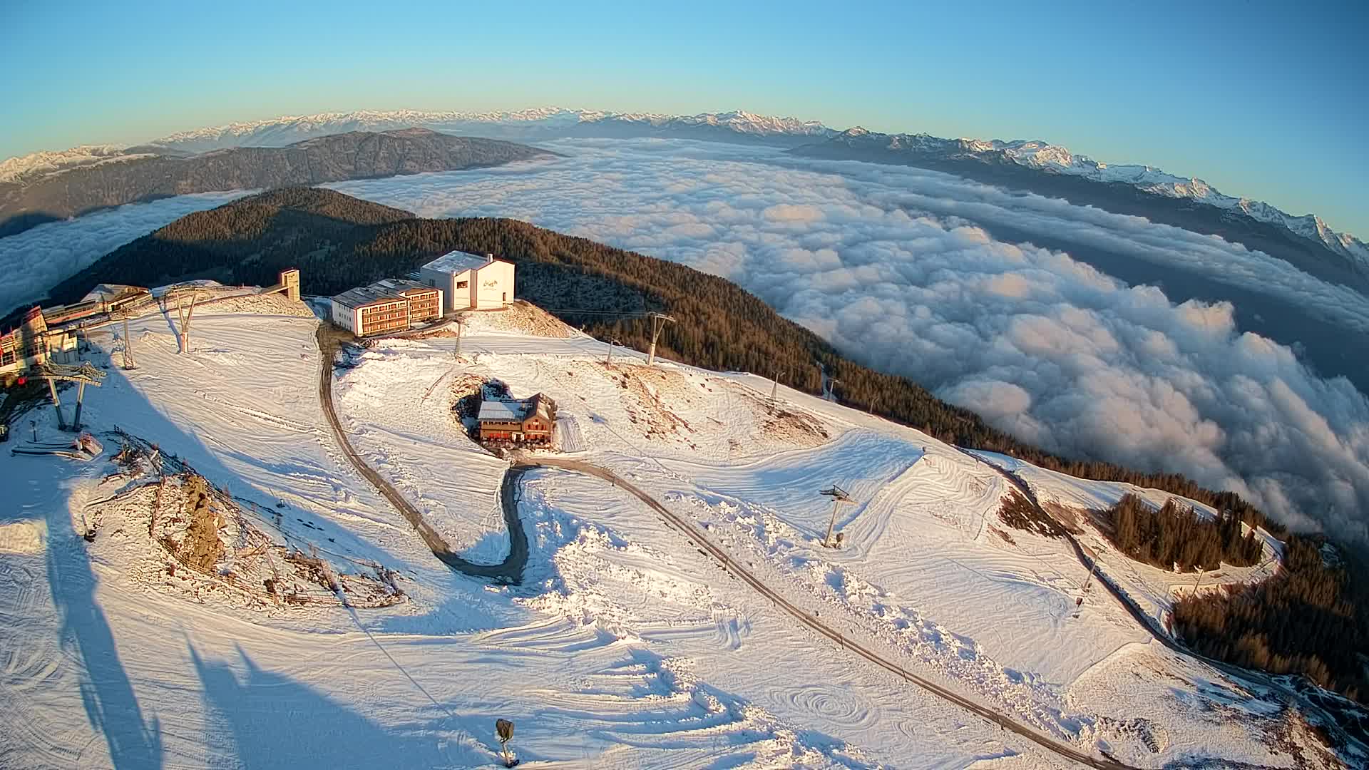 Kronplatz peak Ski resort | view to Bruneck