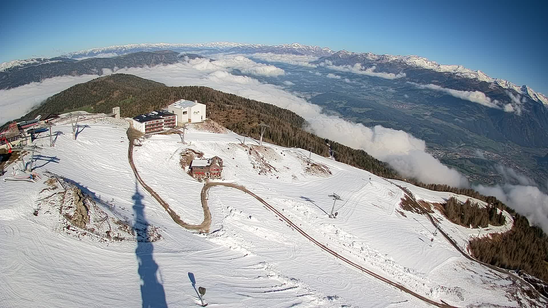 Kronplatz peak Ski resort | view to Bruneck