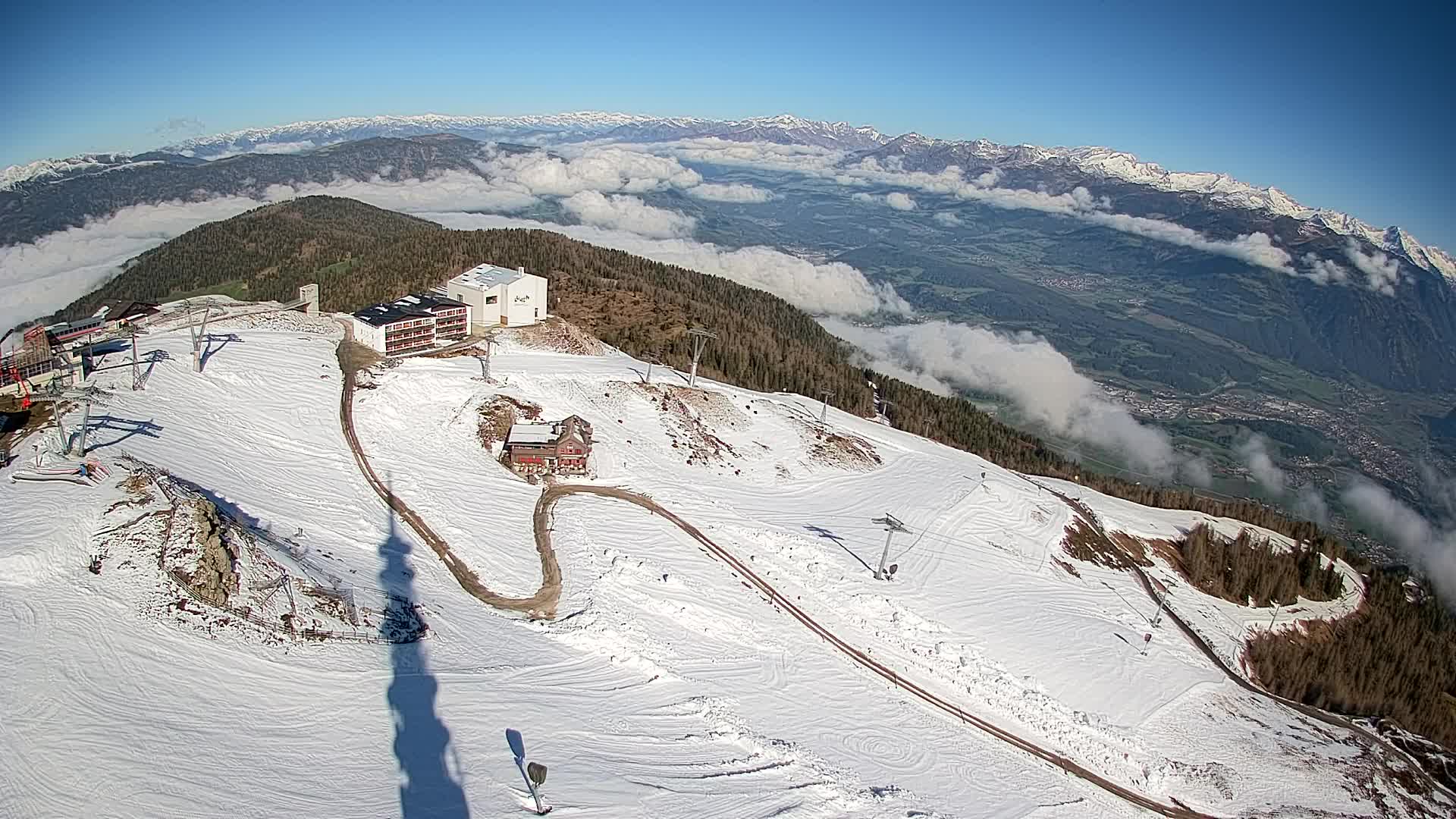 Kronplatz peak Ski resort | view to Bruneck