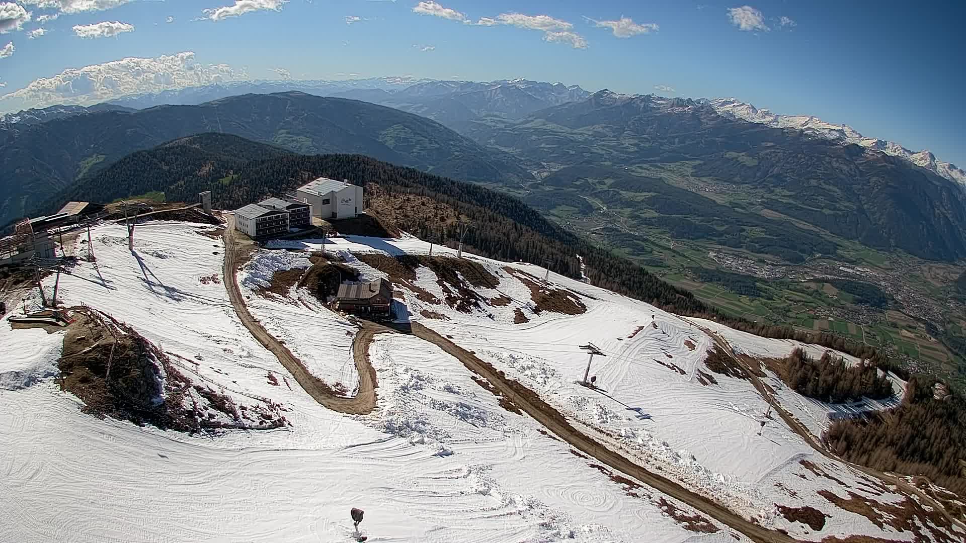 Skigebiet Kronplatz Gipfel | Blick auf Bruneck