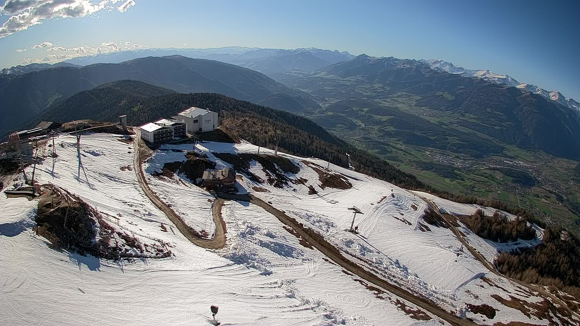Station de ski Kronplatz sommet | vue sur Brunico