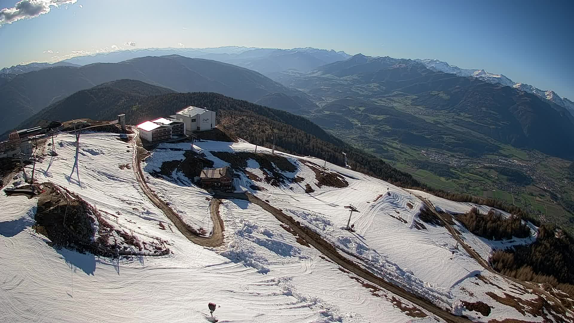 Station de ski Kronplatz sommet | vue sur Brunico