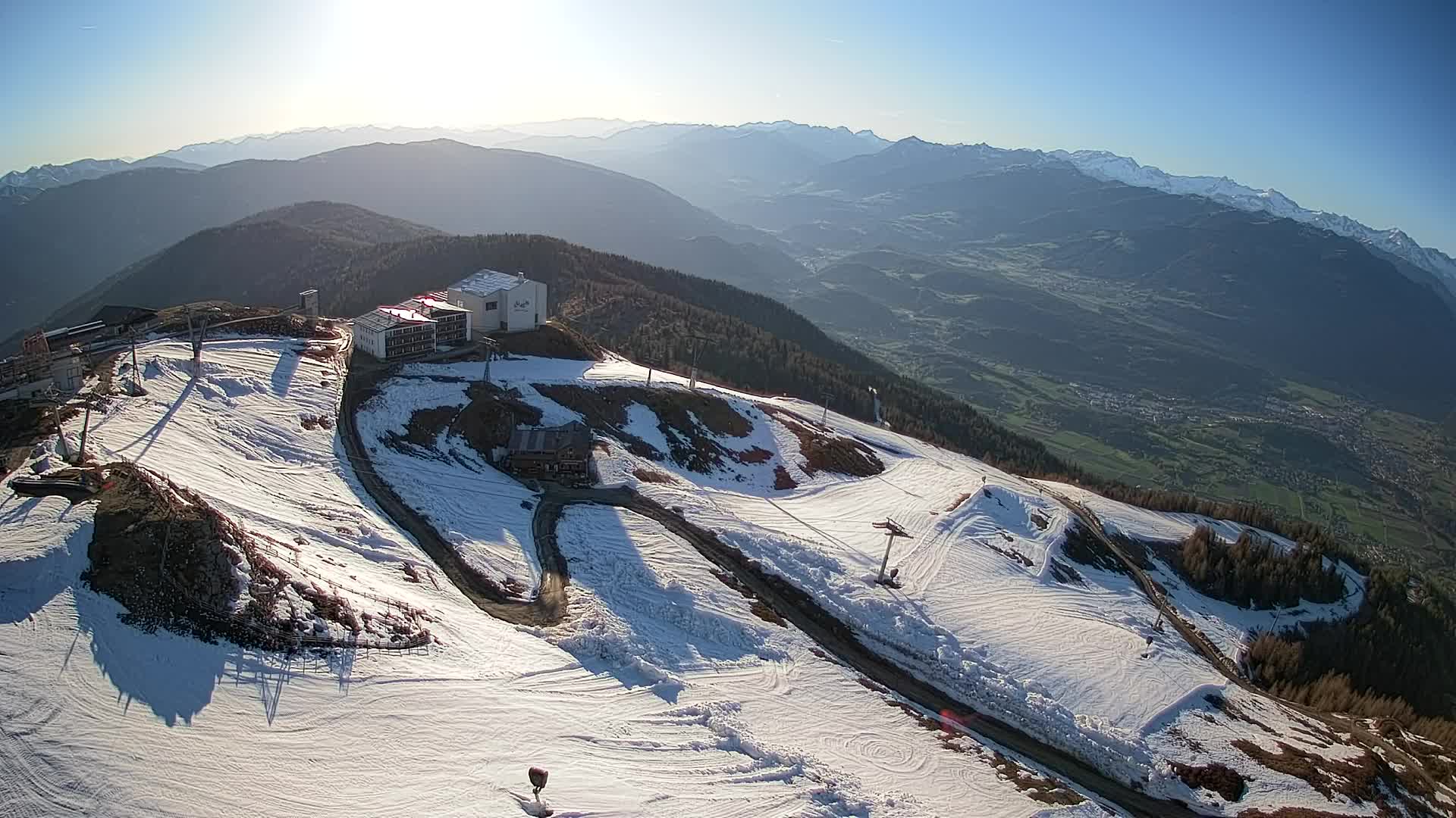 Station de ski Kronplatz sommet | vue sur Brunico