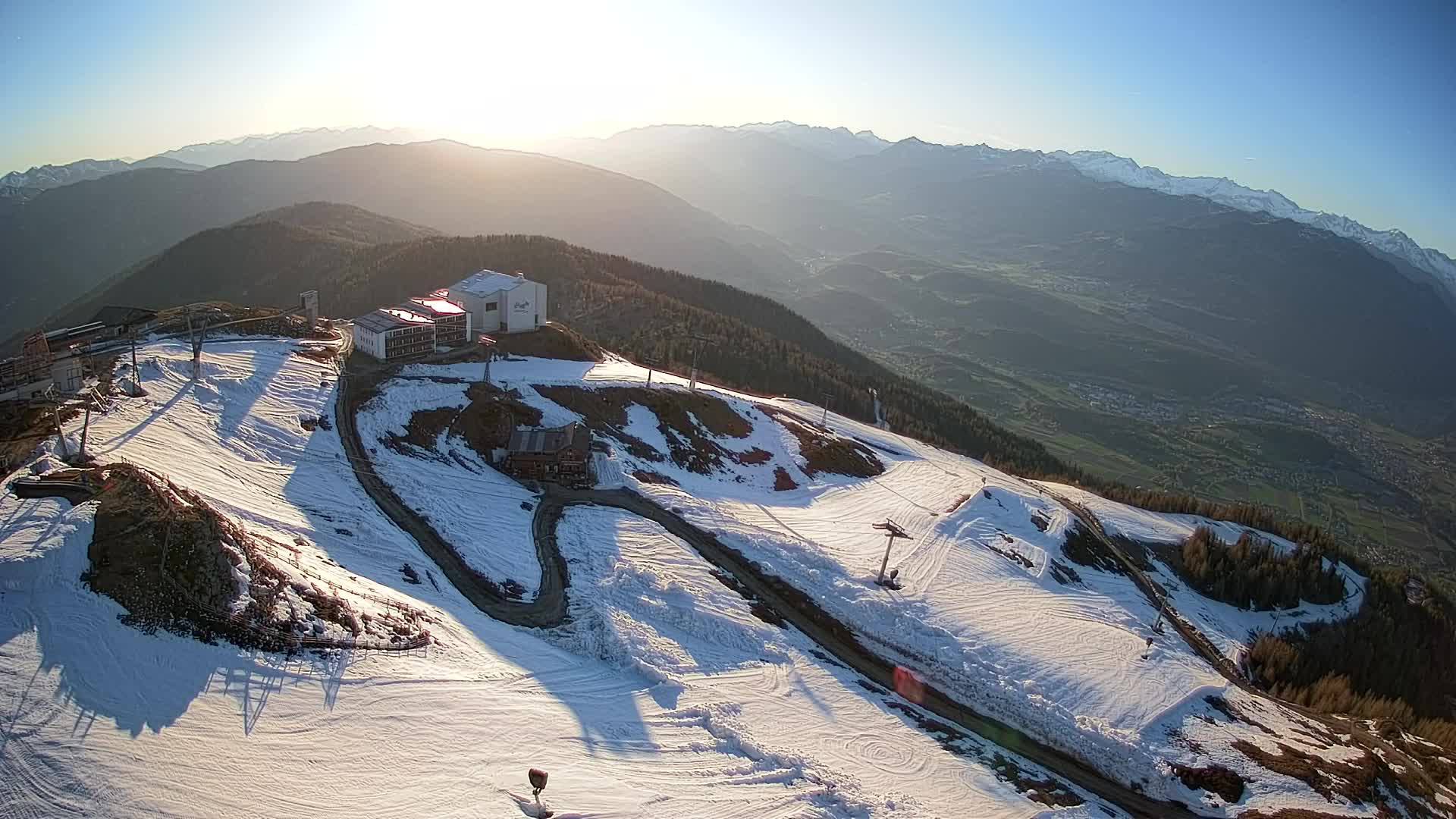 Skigebiet Kronplatz Gipfel | Blick auf Bruneck
