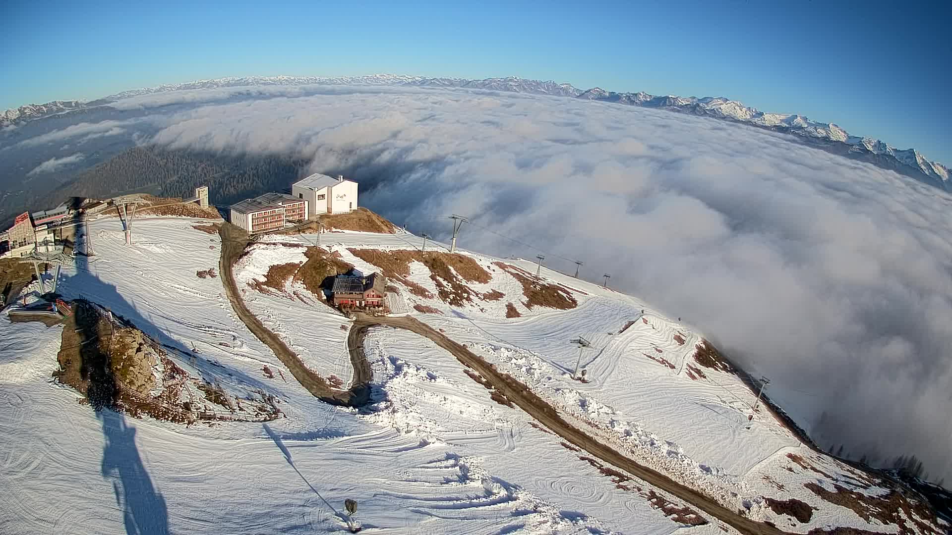 Skigebiet Kronplatz Gipfel | Blick auf Bruneck