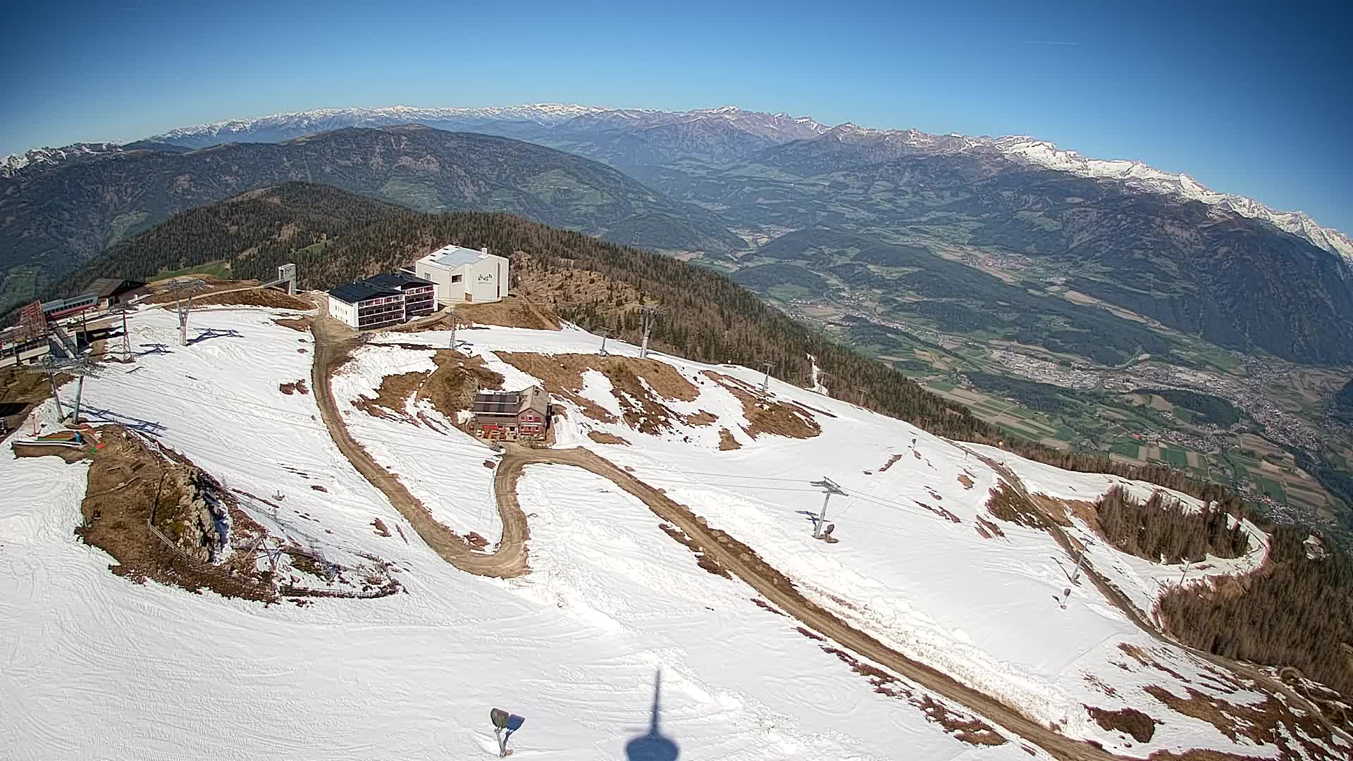 Station de ski Kronplatz sommet | vue sur Brunico