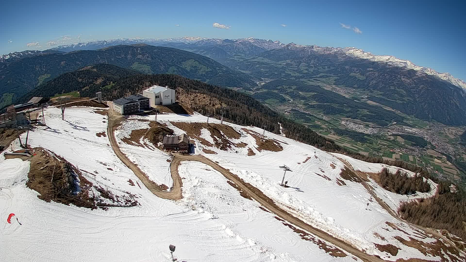 Station de ski Kronplatz sommet | vue sur Brunico