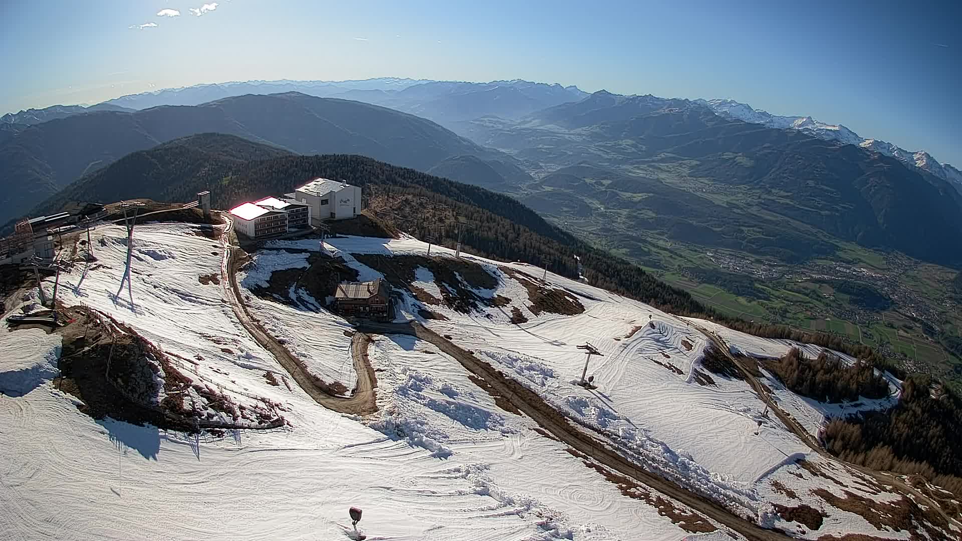 Station de ski Kronplatz sommet | vue sur Brunico