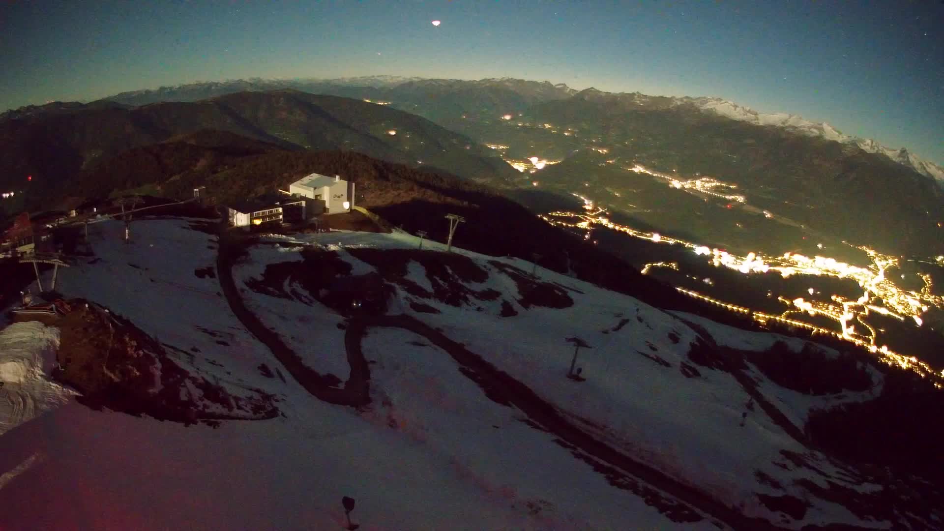 Station de ski Kronplatz sommet | vue sur Brunico
