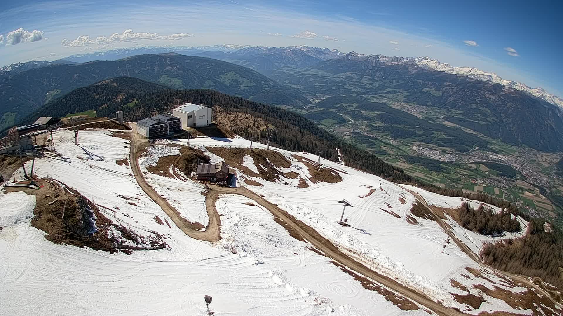 Skigebiet Kronplatz Gipfel | Blick auf Bruneck