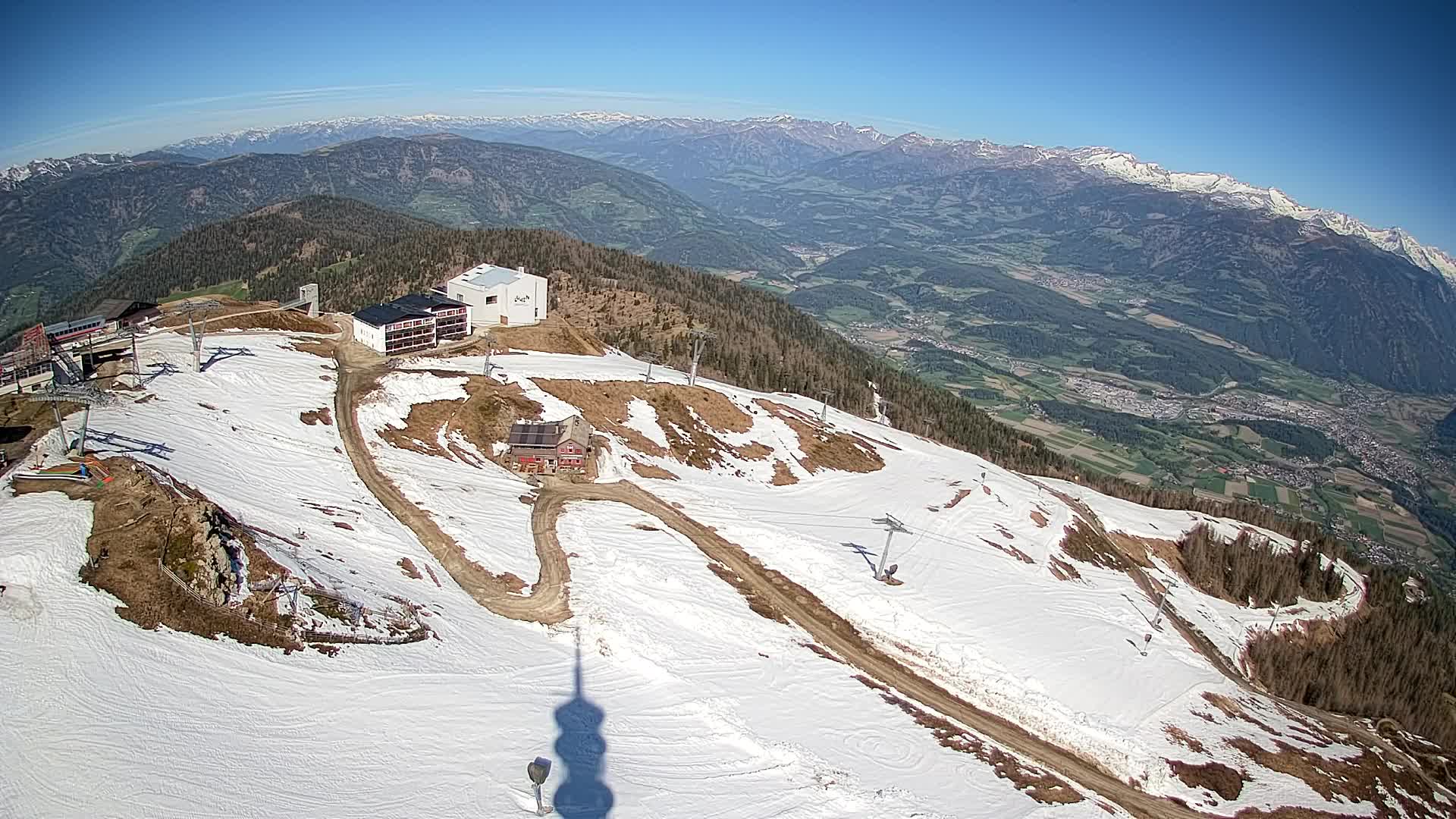 Skigebiet Kronplatz Gipfel | Blick auf Bruneck