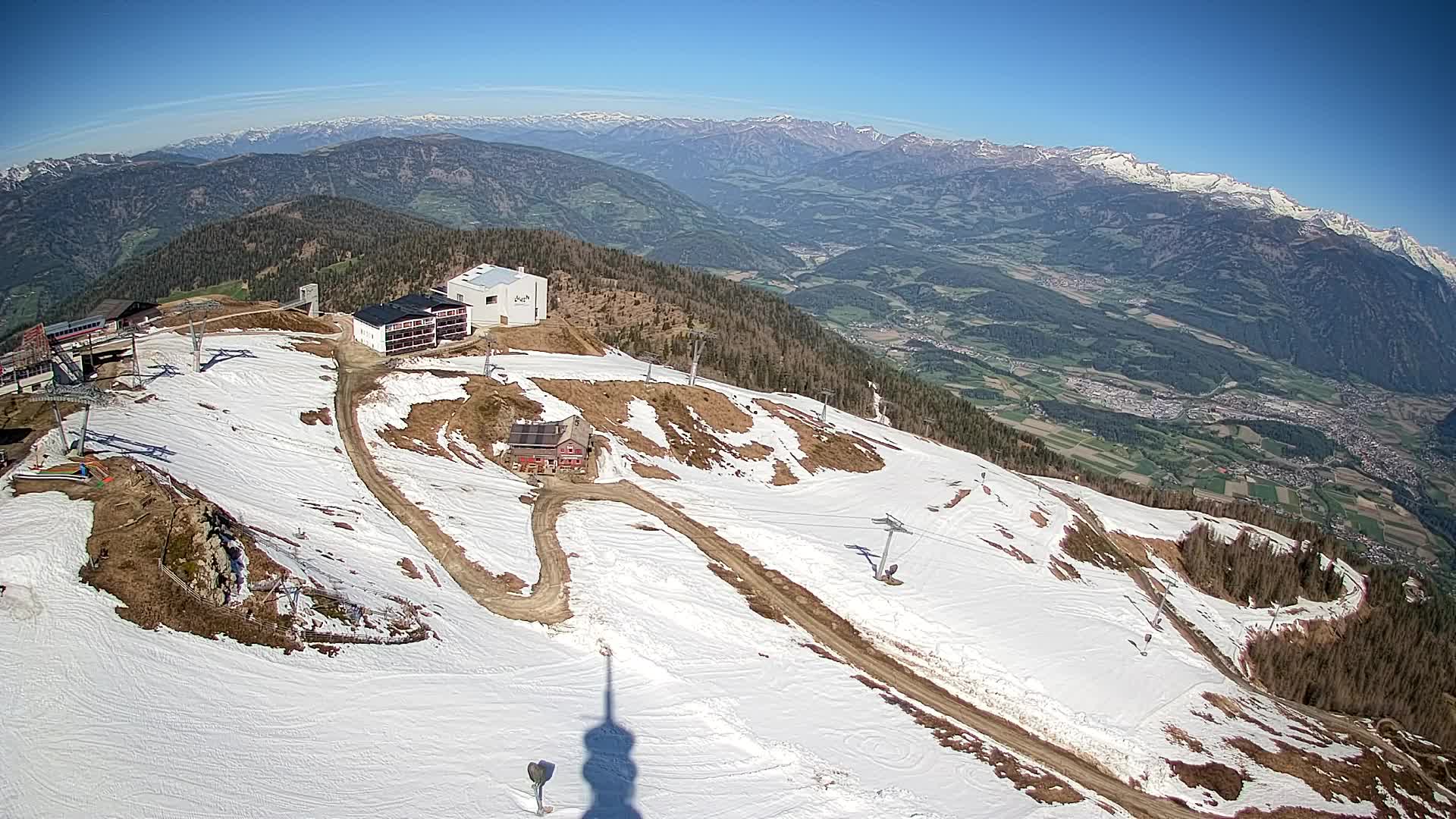 Station de ski Kronplatz sommet | vue sur Brunico