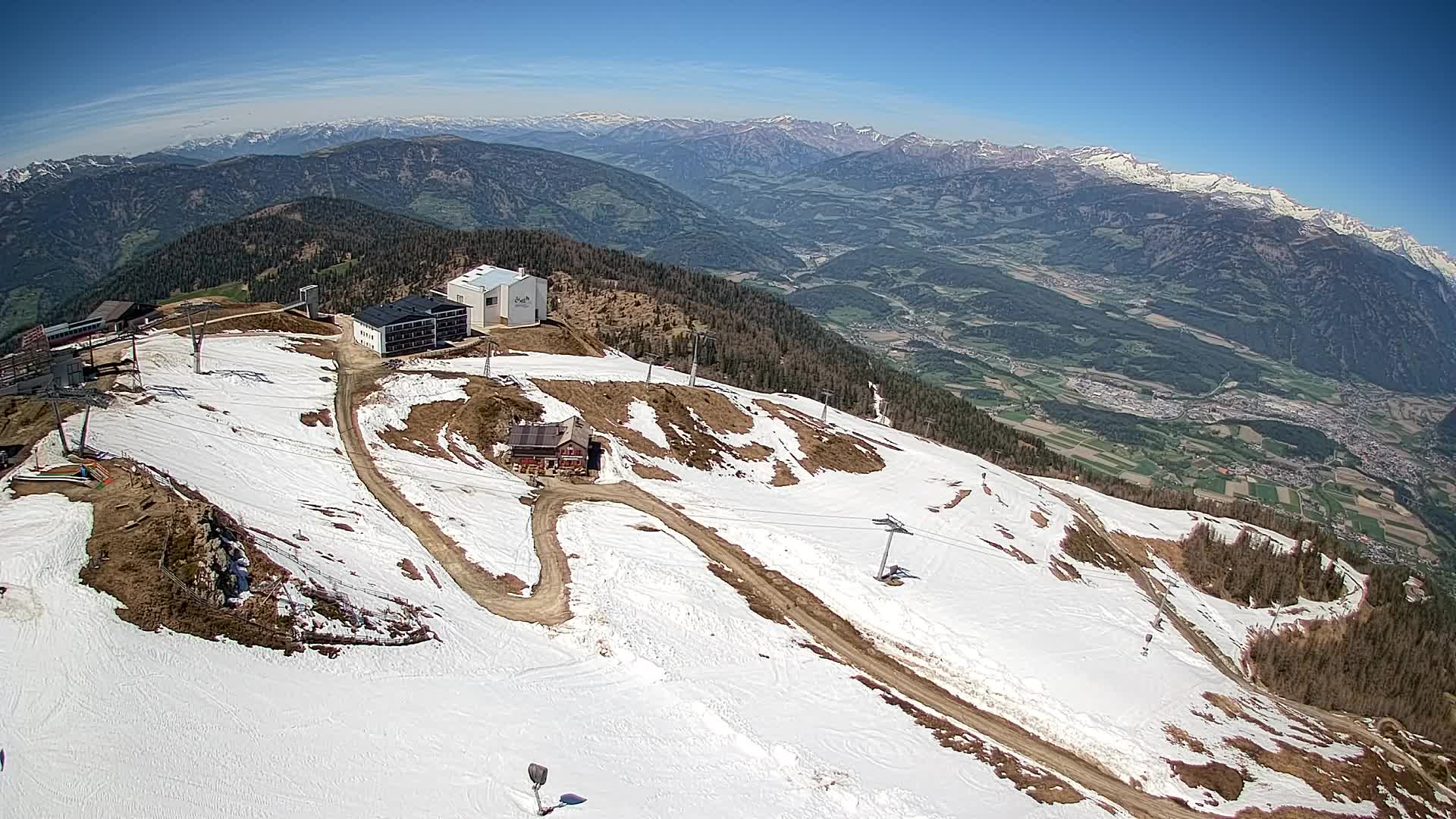 Skigebiet Kronplatz Gipfel | Blick auf Bruneck