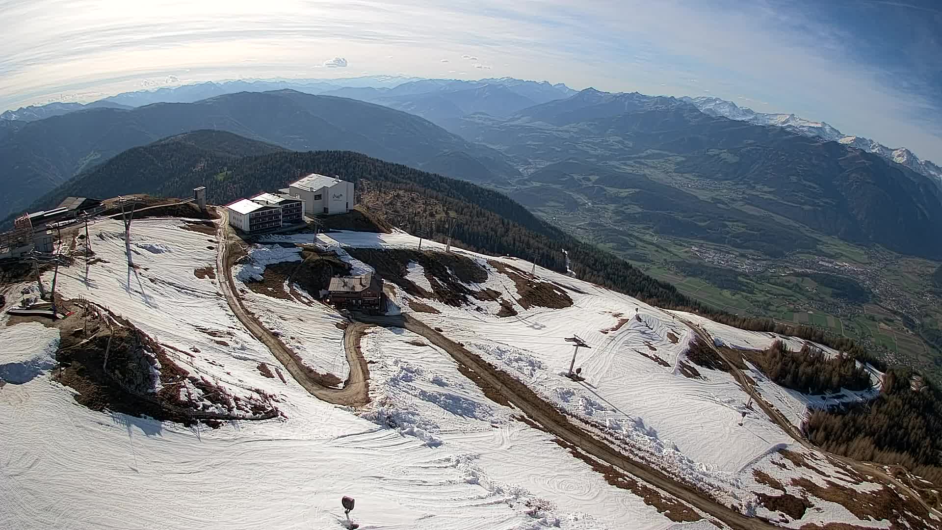 Station de ski Kronplatz sommet | vue sur Brunico