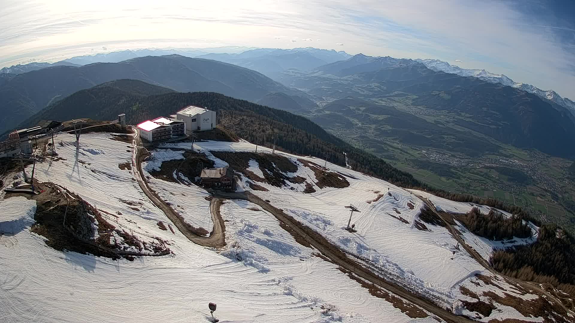 Skigebiet Kronplatz Gipfel | Blick auf Bruneck