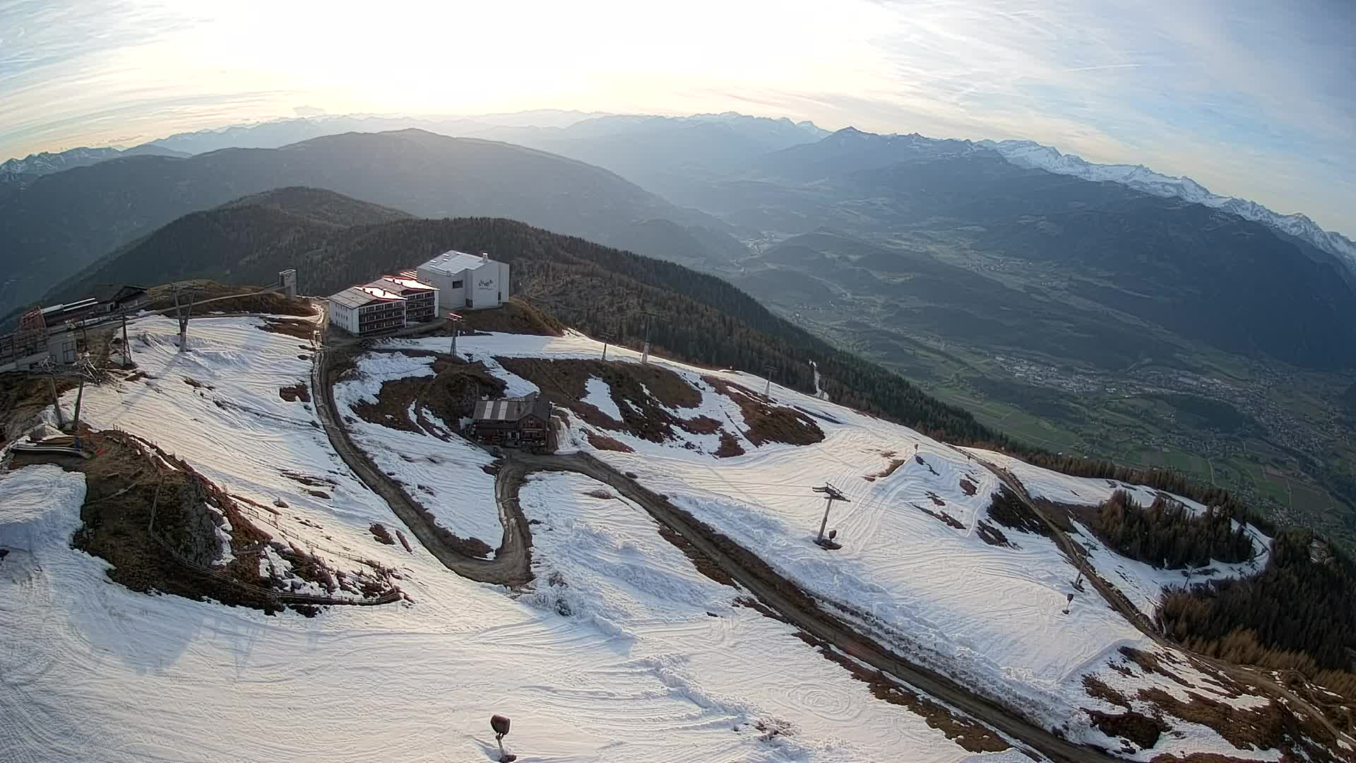 Station de ski Kronplatz sommet | vue sur Brunico