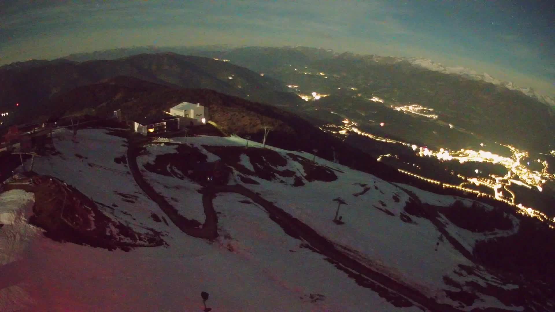 Station de ski Kronplatz sommet | vue sur Brunico