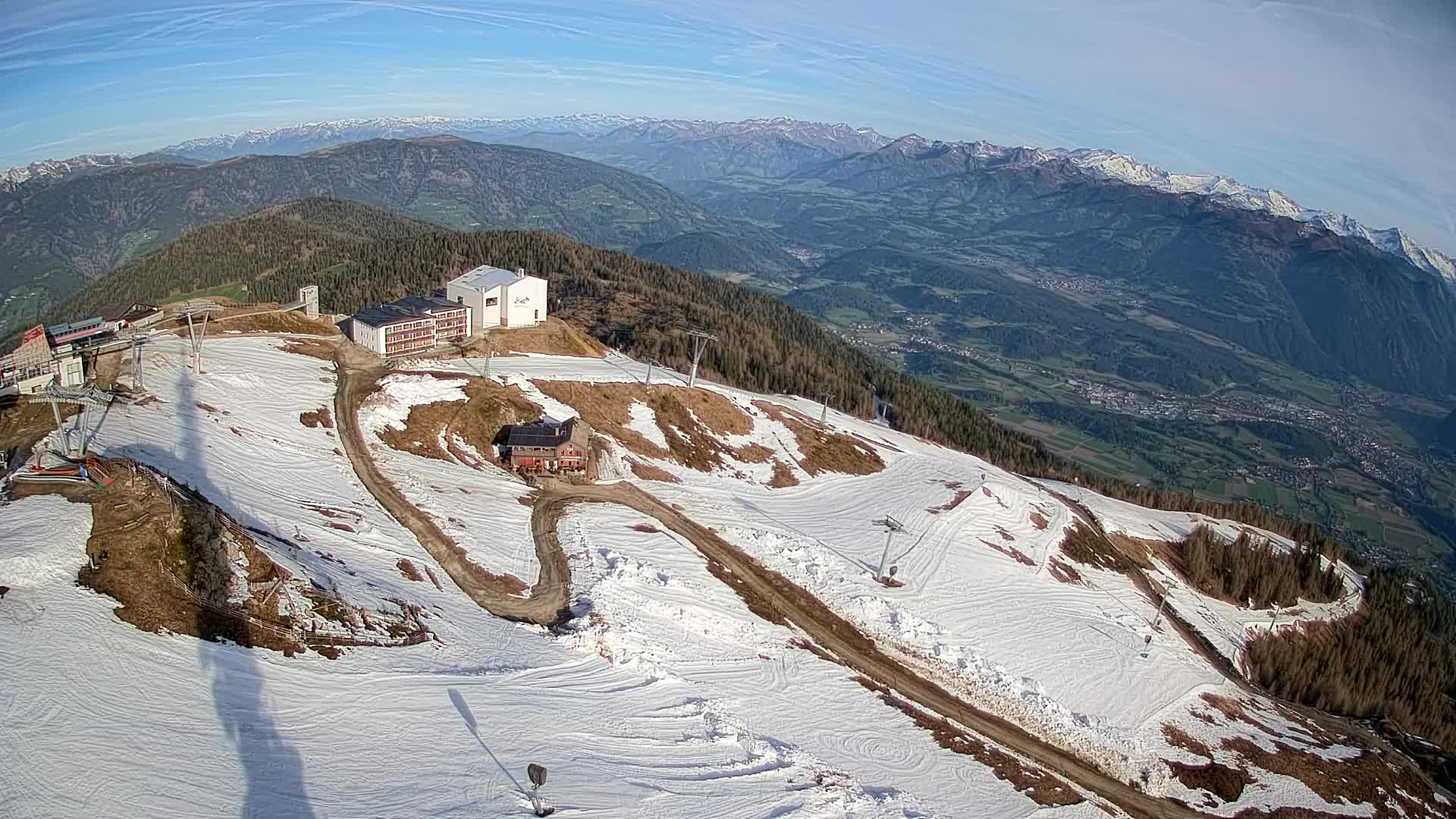Station de ski Kronplatz sommet | vue sur Brunico
