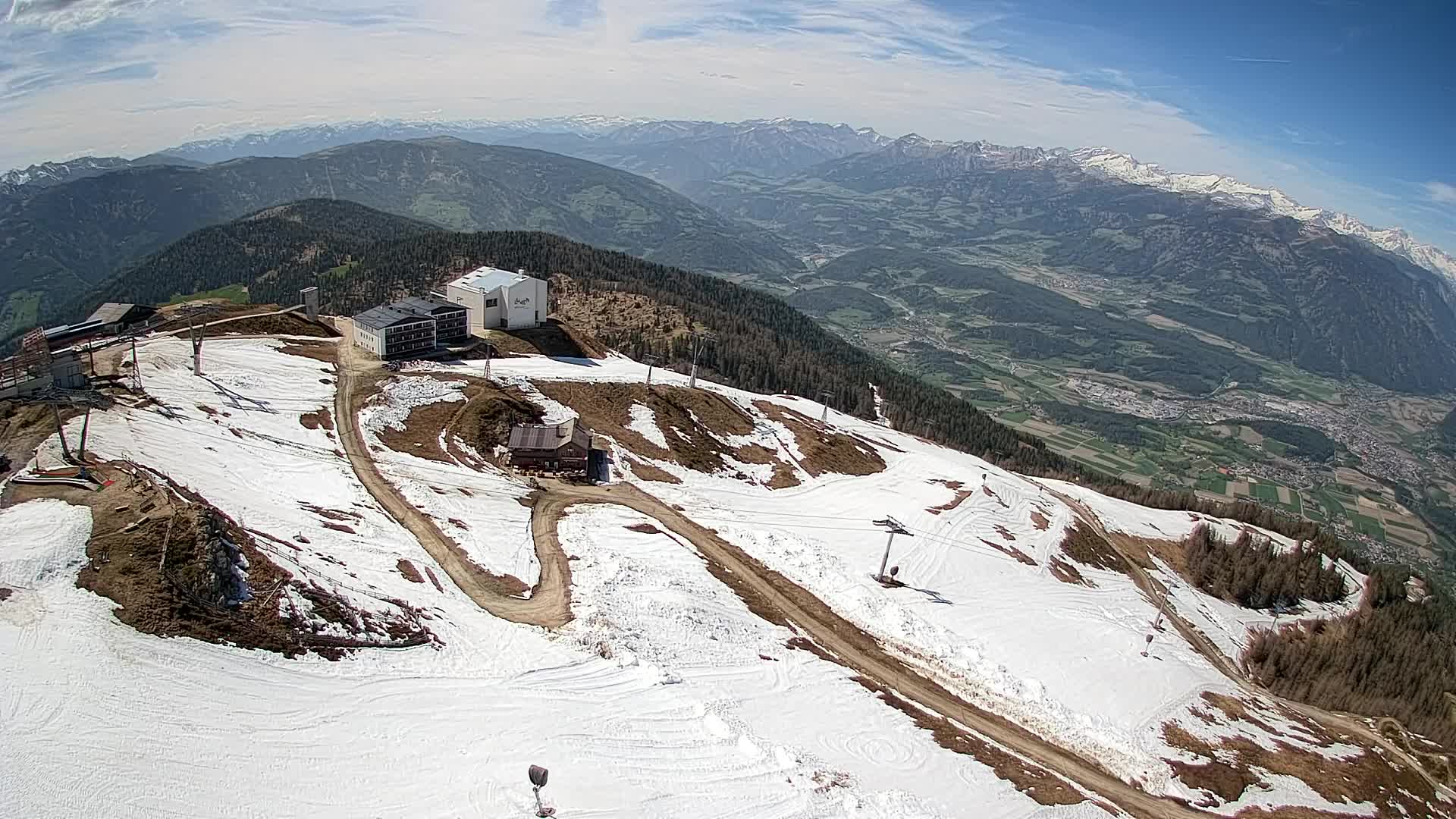 Station de ski Kronplatz sommet | vue sur Brunico