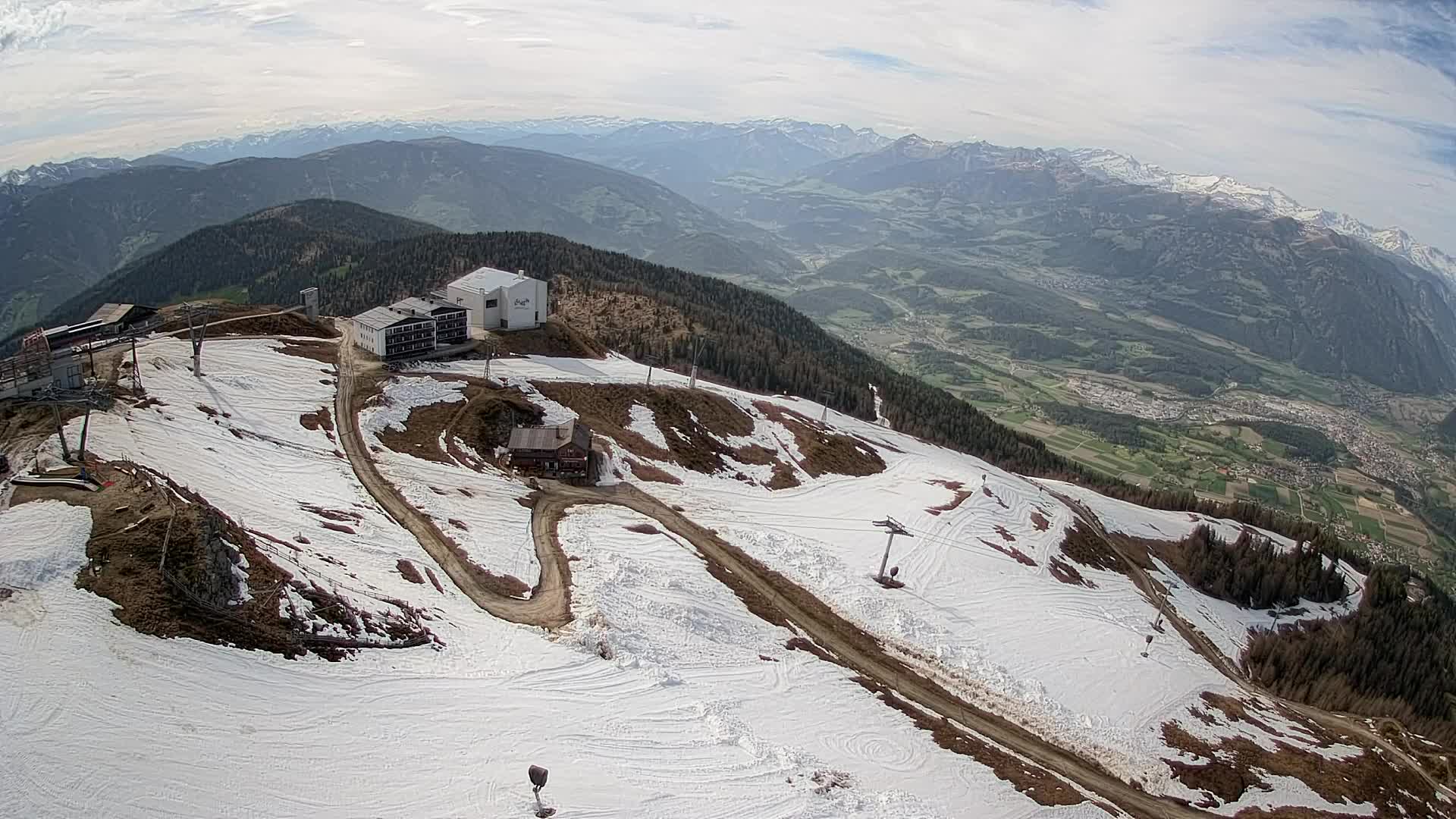 Station de ski Kronplatz sommet | vue sur Brunico
