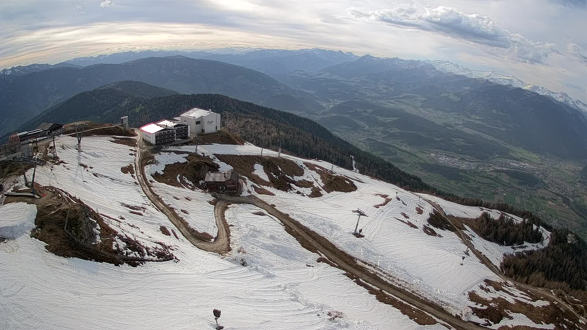 Kronplatz peak Ski resort | view to Bruneck