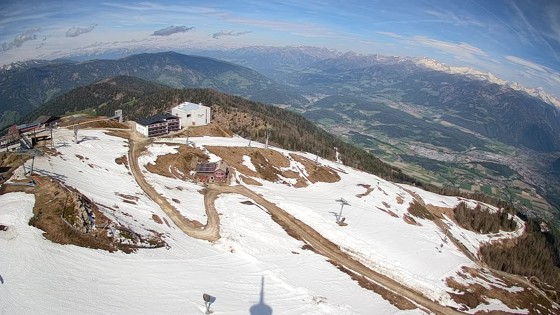 Station de ski Kronplatz sommet | vue sur Brunico