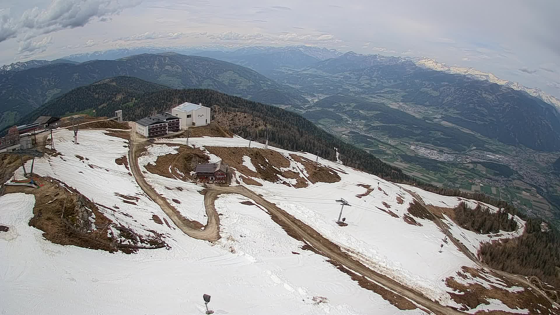 Skigebiet Kronplatz Gipfel | Blick auf Bruneck