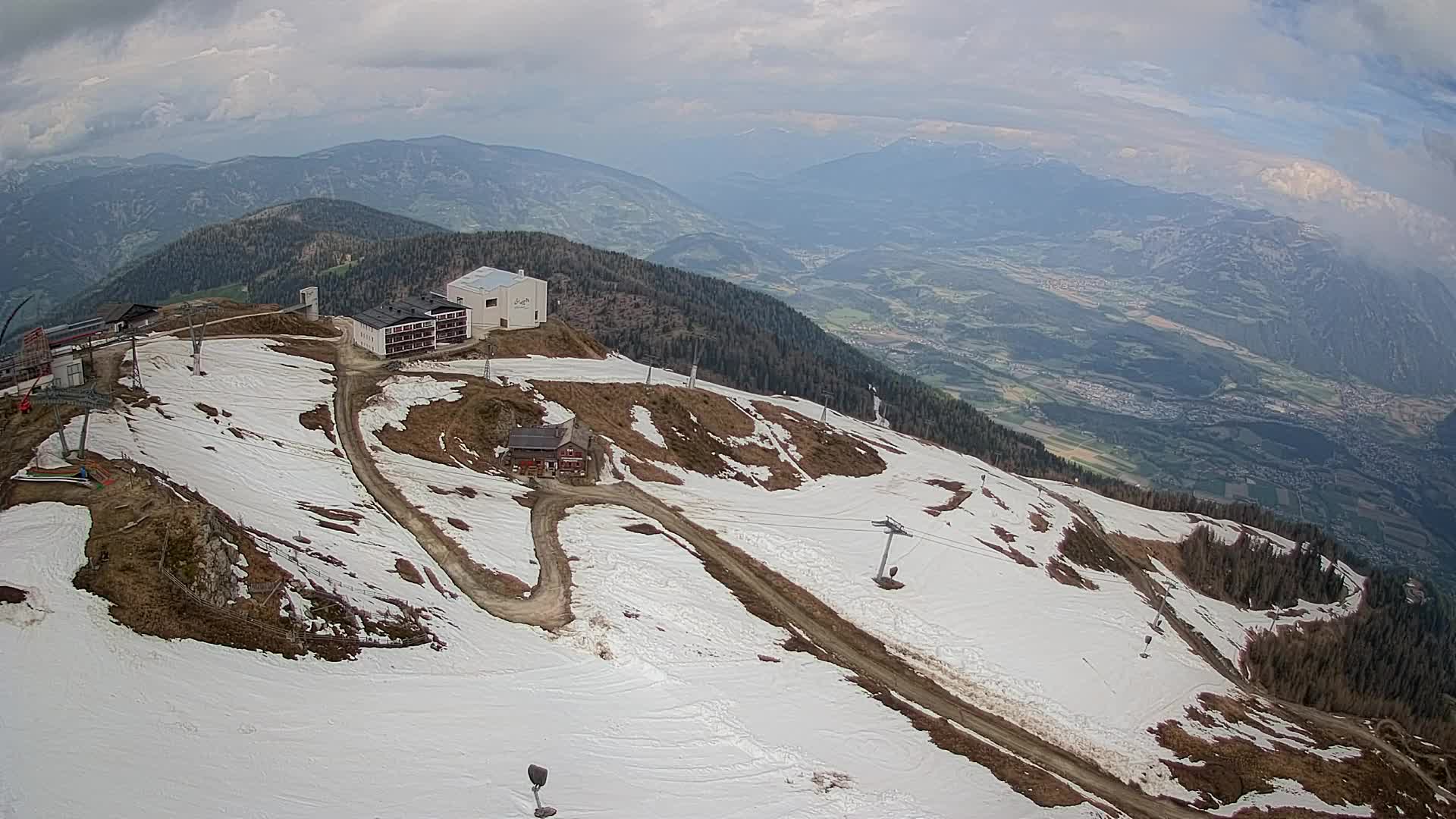 Skigebiet Kronplatz Gipfel | Blick auf Bruneck