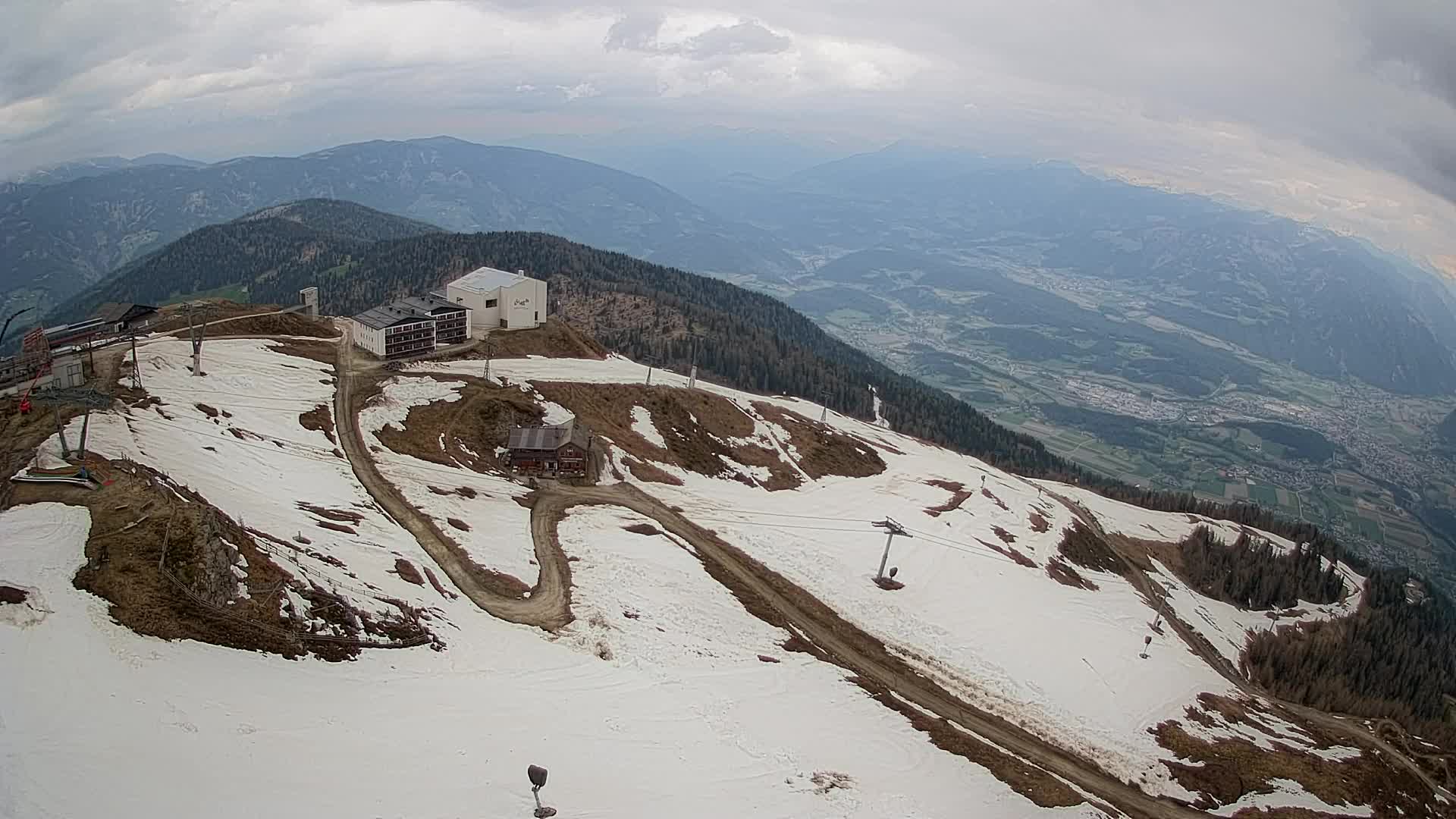 Kronplatz peak Ski resort | view to Bruneck