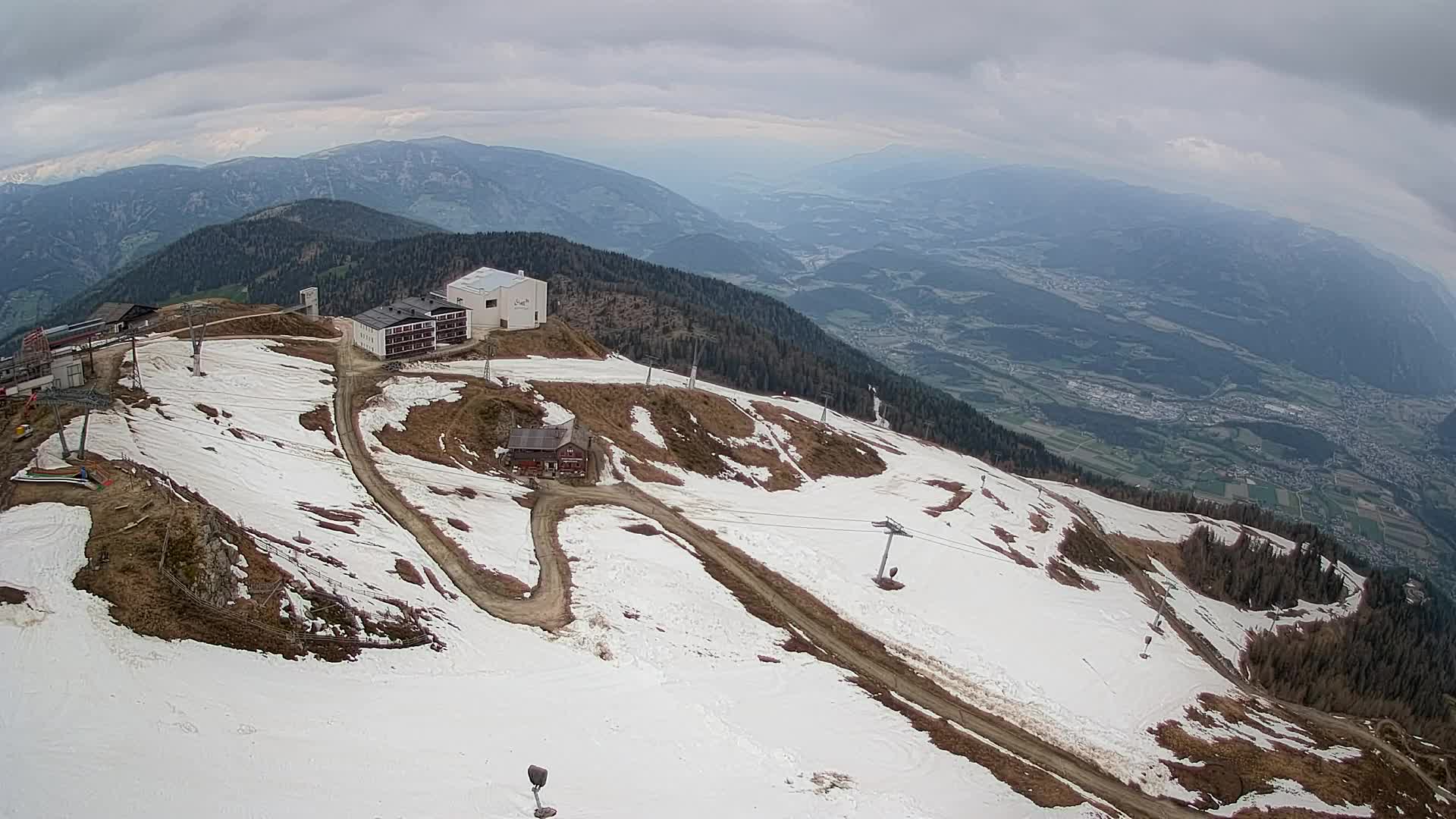 Skigebiet Kronplatz Gipfel | Blick auf Bruneck