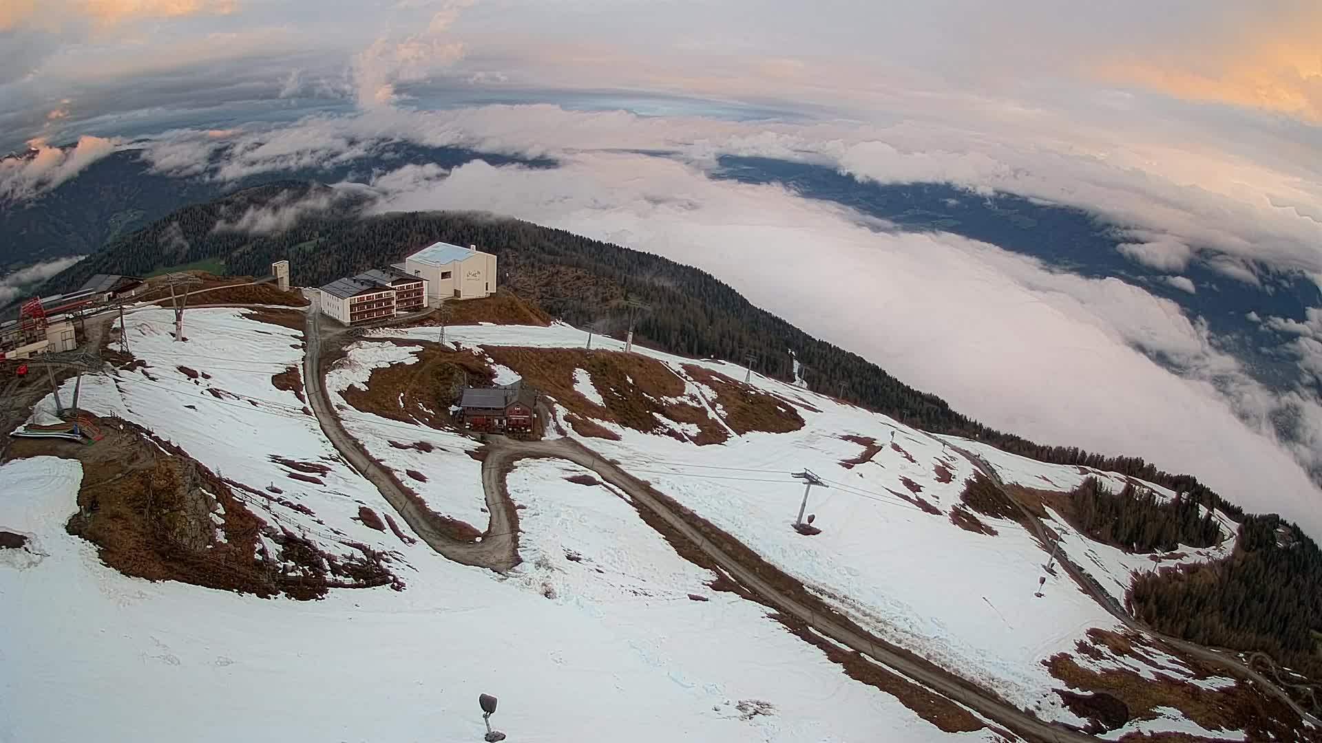 Kronplatz peak Ski resort | view to Bruneck