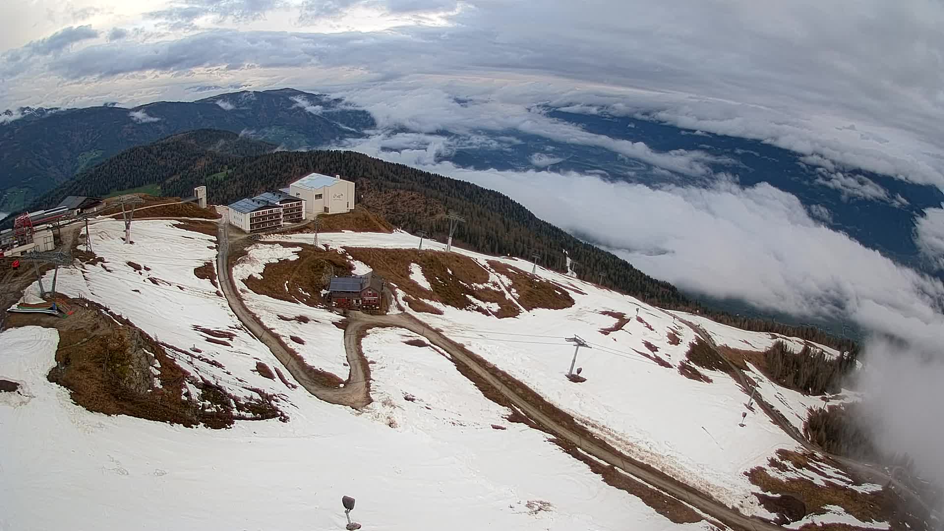 Kronplatz peak Ski resort | view to Bruneck