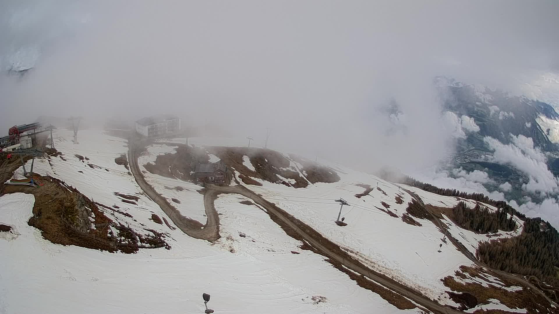 Station de ski Kronplatz sommet | vue sur Brunico