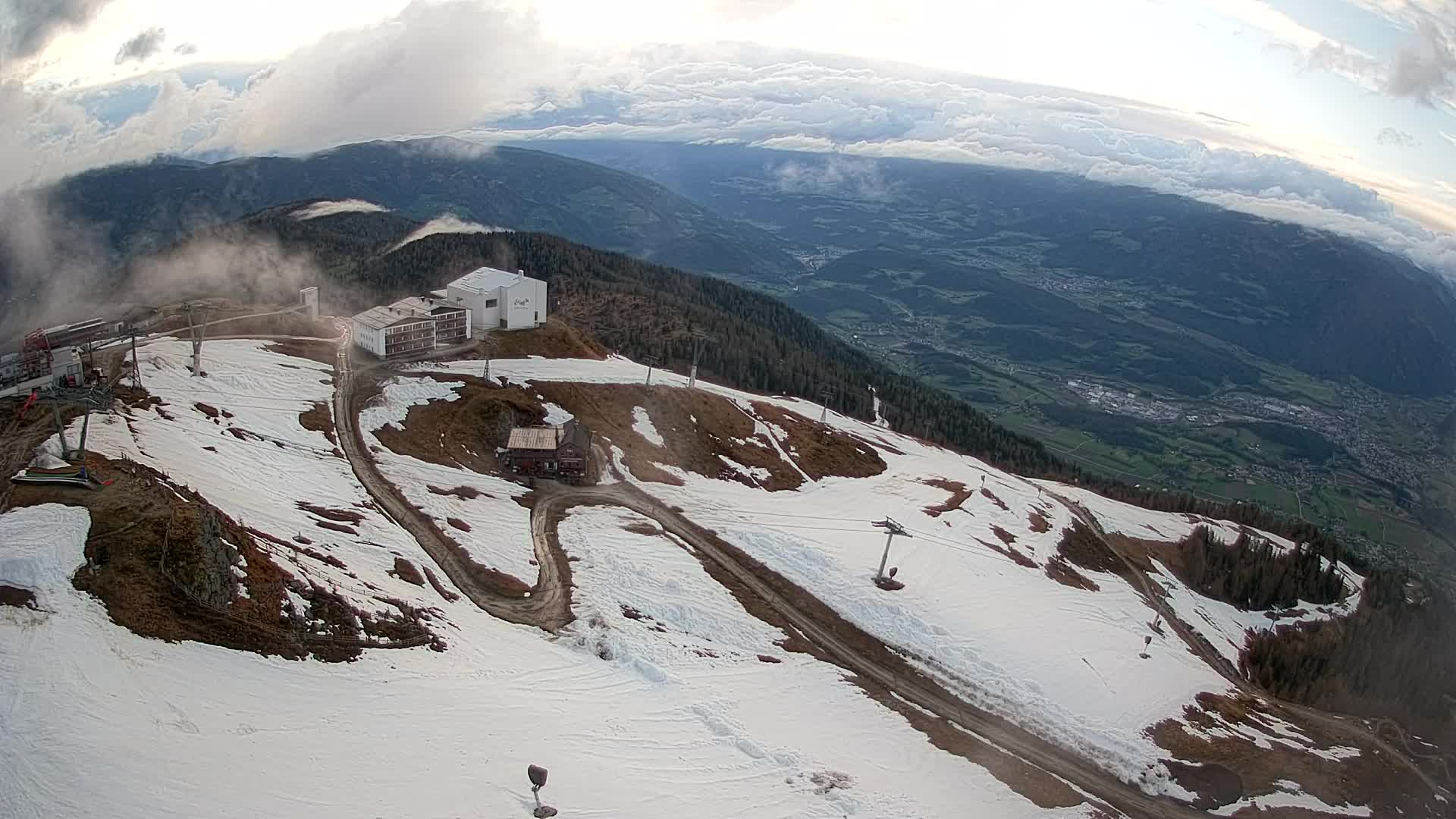 Kronplatz peak Ski resort | view to Bruneck