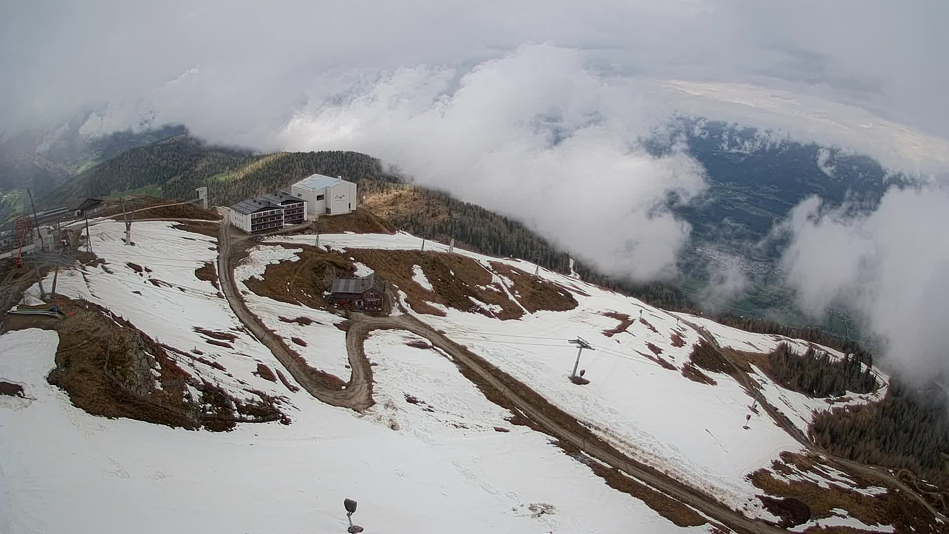 Kronplatz peak Ski resort | view to Bruneck