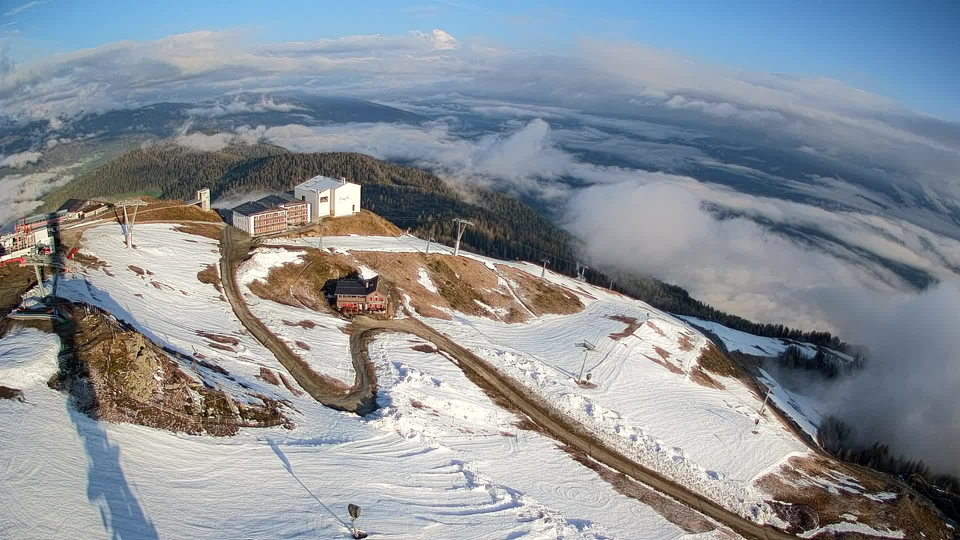 Kronplatz peak Ski resort | view to Bruneck