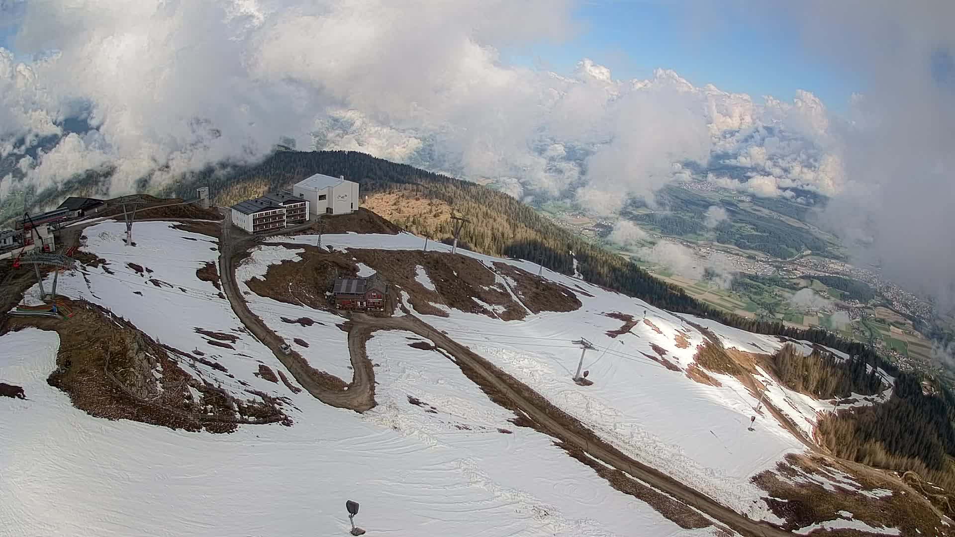 Kronplatz peak Ski resort | view to Bruneck