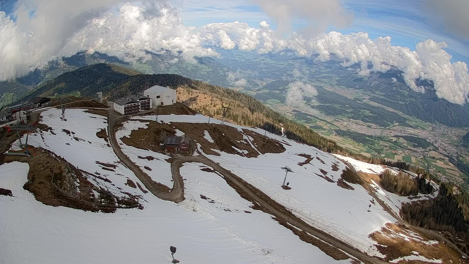 Skigebiet Kronplatz Gipfel | Blick auf Bruneck