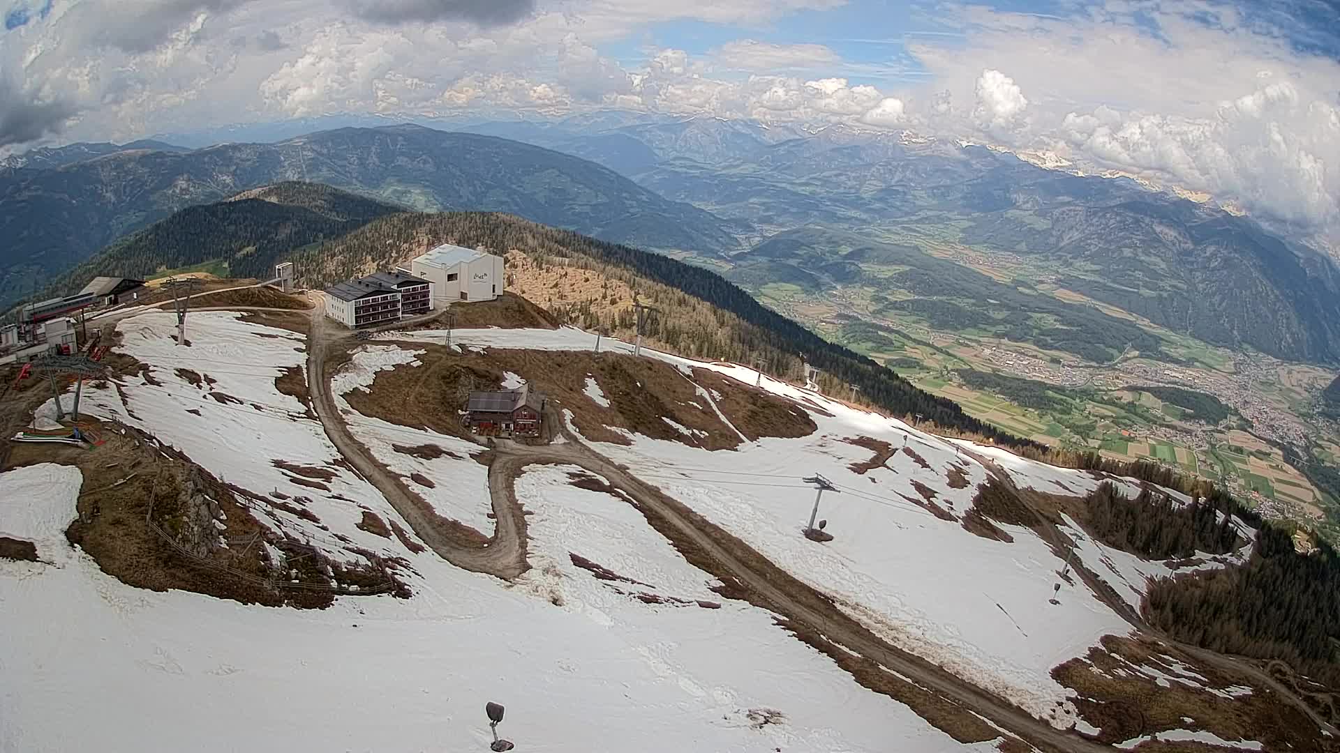 Skigebiet Kronplatz Gipfel | Blick auf Bruneck