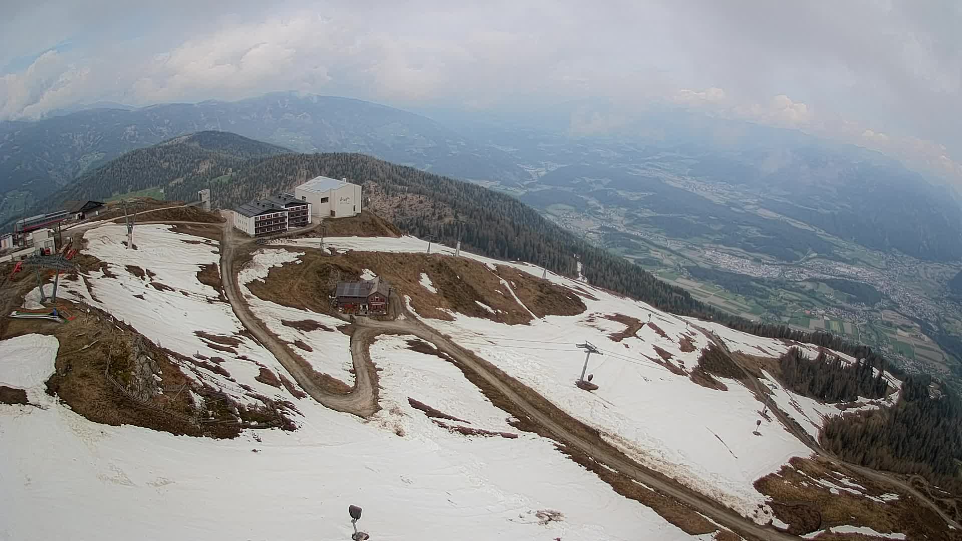 Skigebiet Kronplatz Gipfel | Blick auf Bruneck
