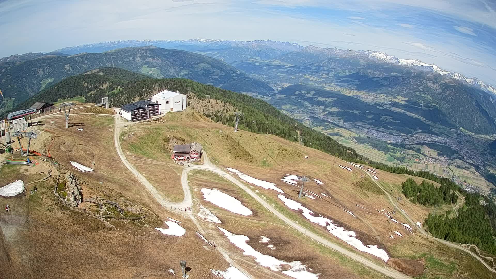 Station de ski Kronplatz sommet | vue sur Brunico